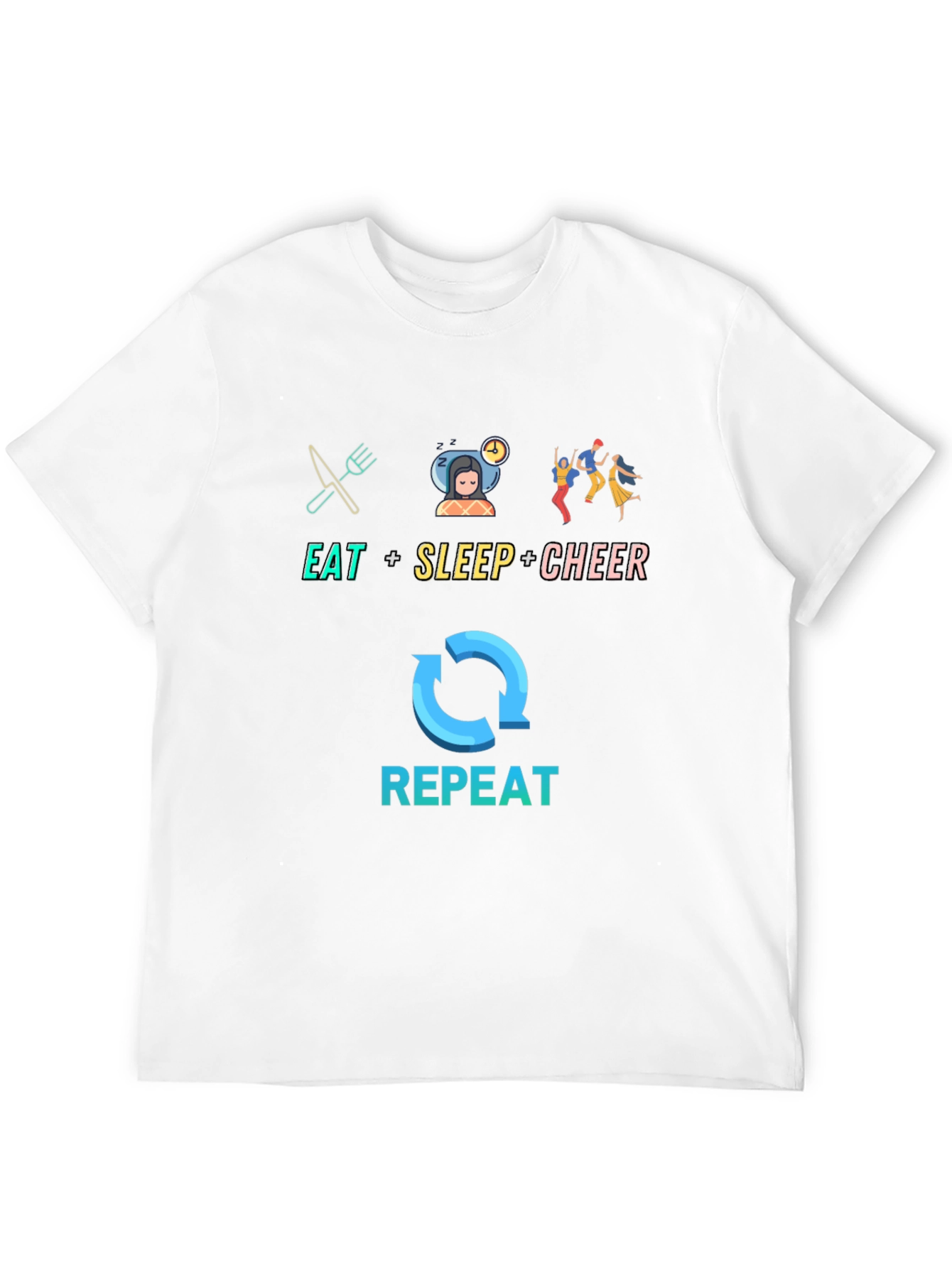 Eat Sleep Cheer Repeat T-Shirt