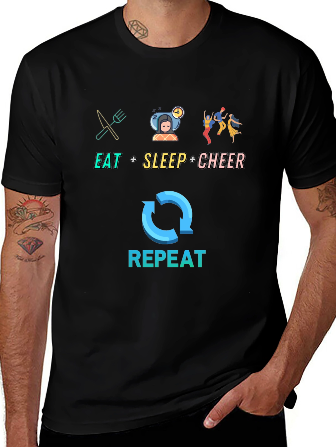 Eat Sleep Cheer Repeat T-Shirt