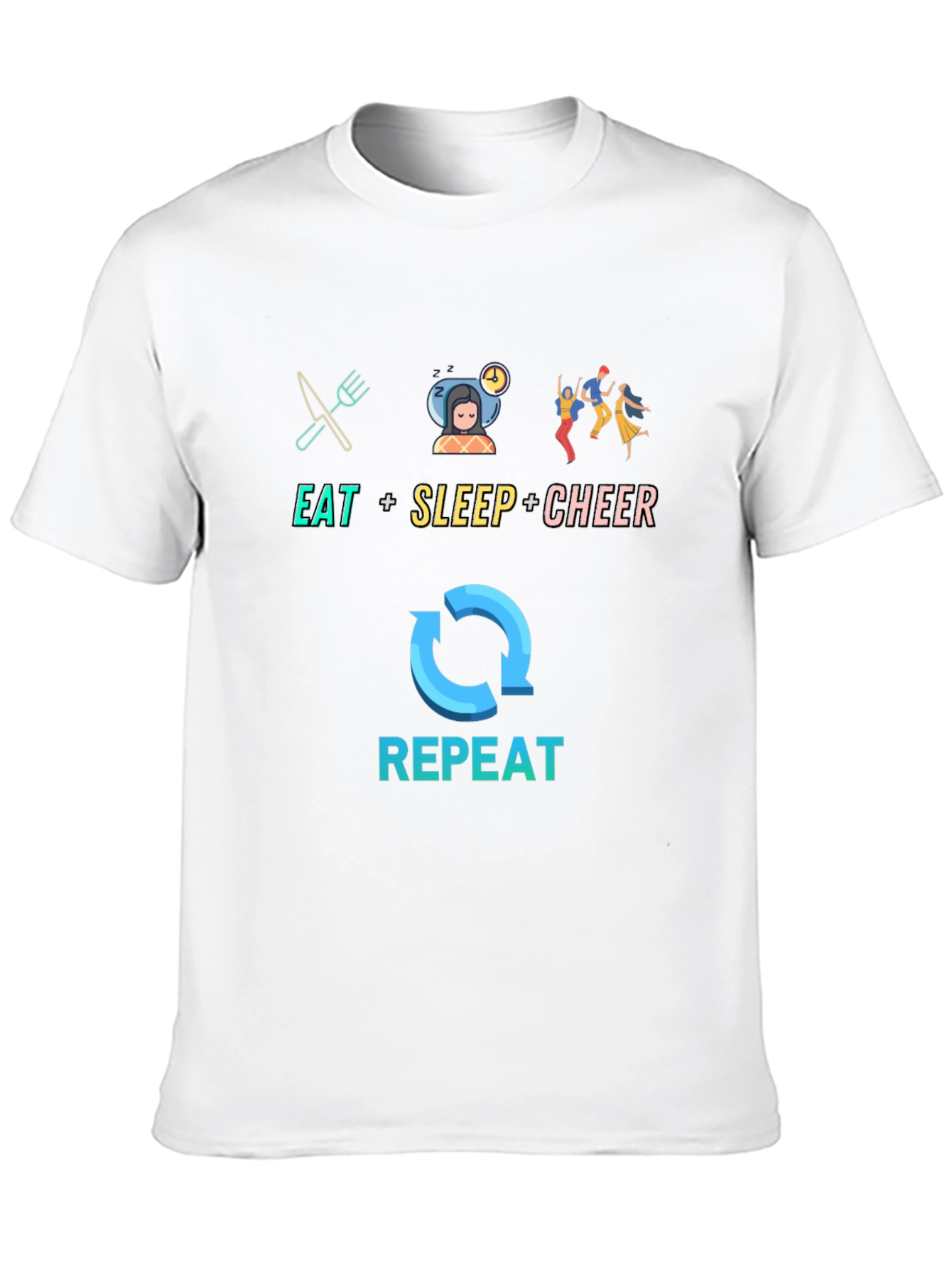 Eat Sleep Cheer Repeat T-Shirt