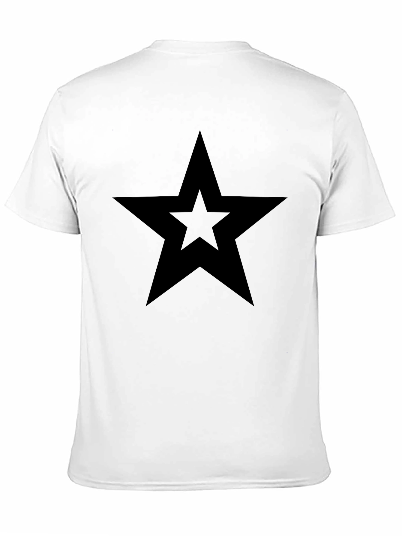 Black Star Graphic Tee - Mens Casual T-Shirt