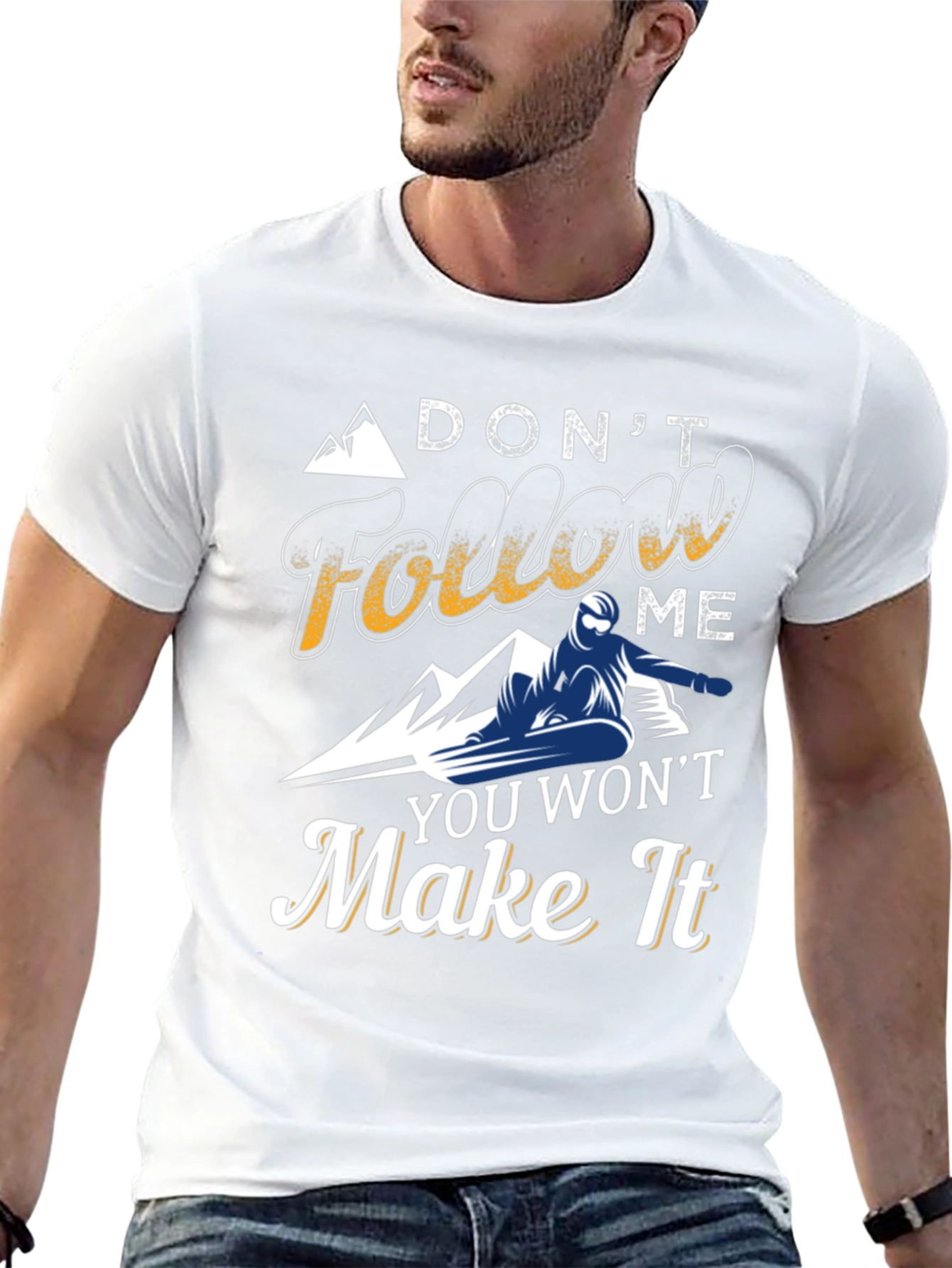 Dont Follow Me Snowboarder Graphic Tee