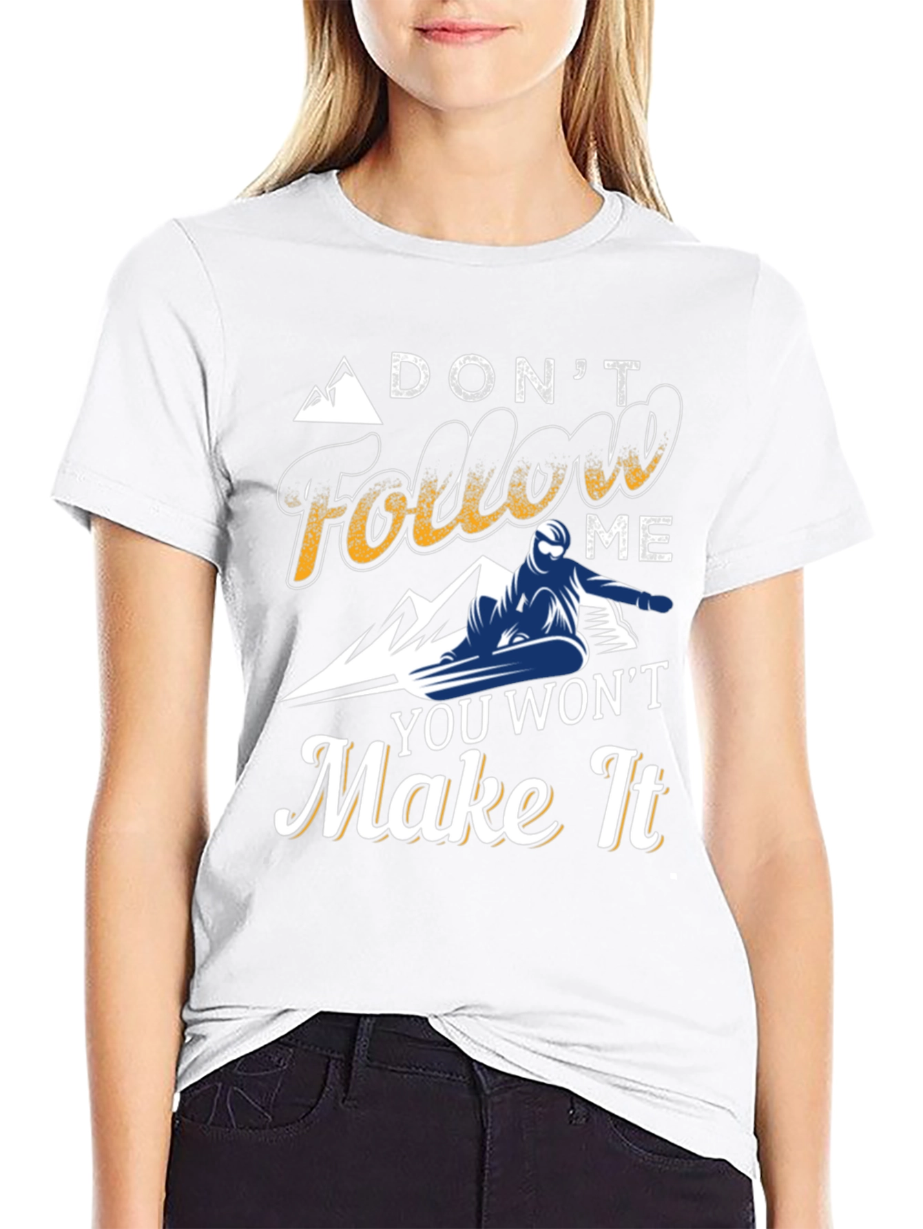 Dont Follow Me Snowboarder Graphic Tee