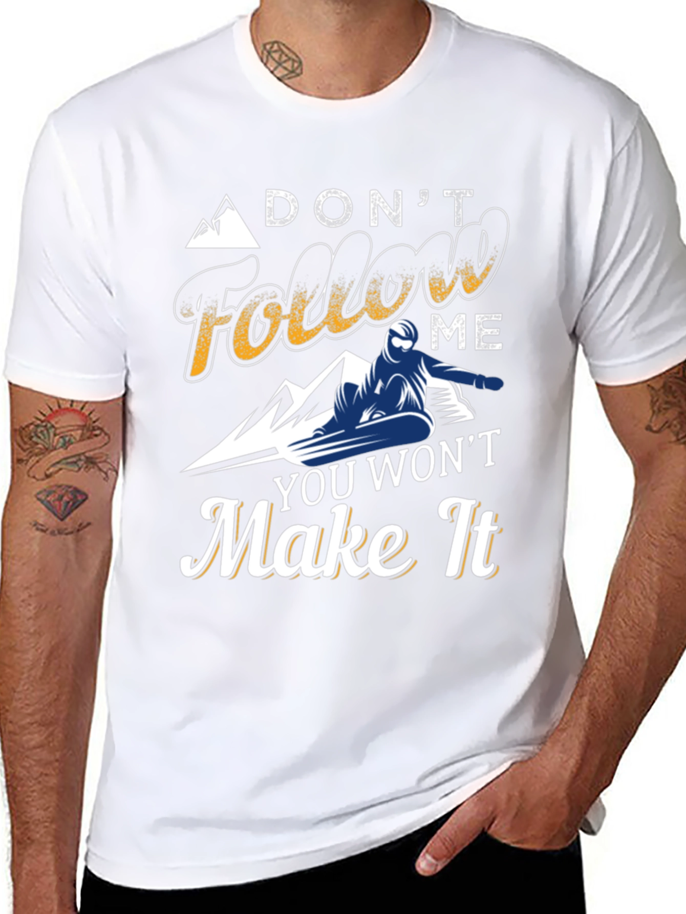 Dont Follow Me Snowboarder Graphic Tee