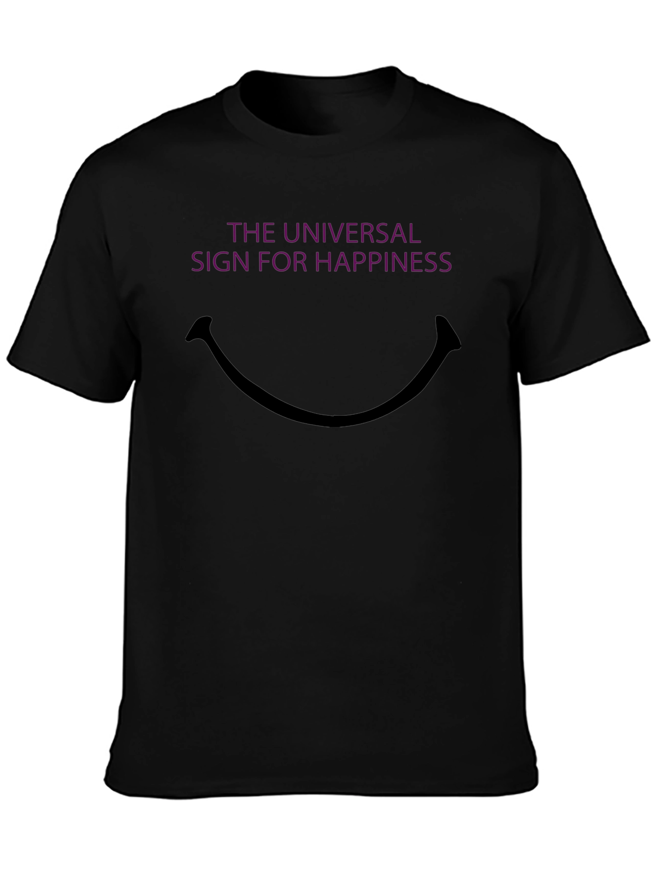 Universal Happiness Graphic T-Shirt - Black