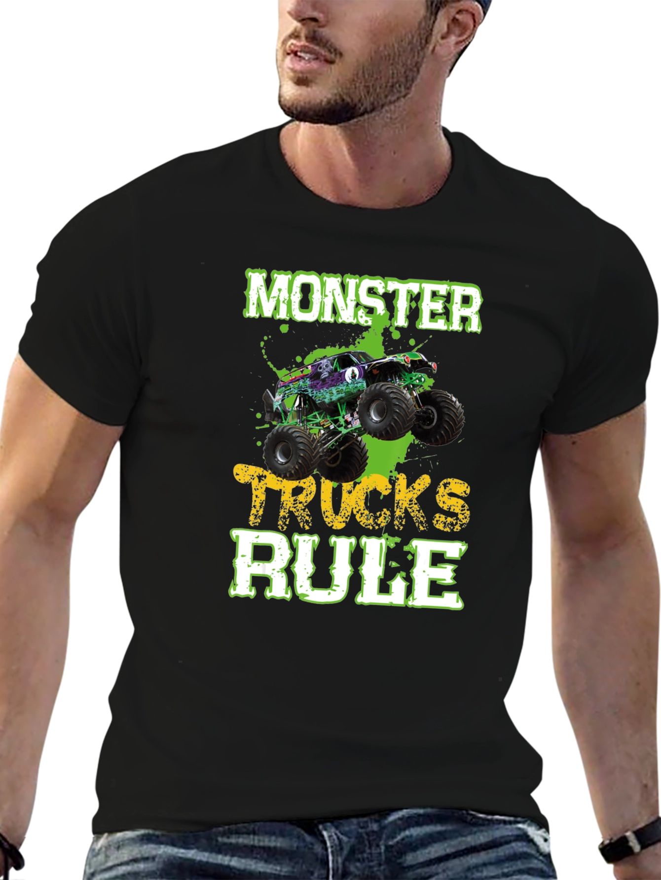 Monster Trucks Rule Black T-Shirt