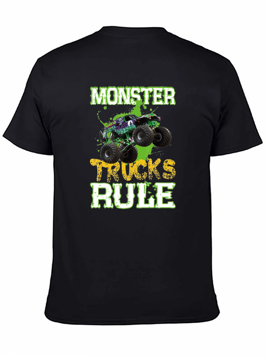 Monster Trucks Rule Black T-Shirt