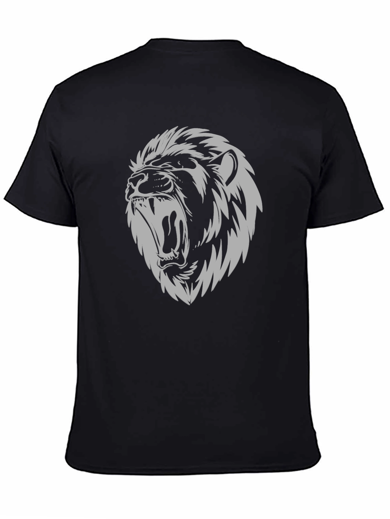 Lion Graphic Black Tee Shirt