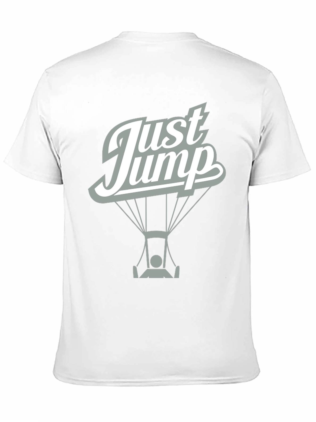 Just Jump Black Graphic Tee - Skydiving Design