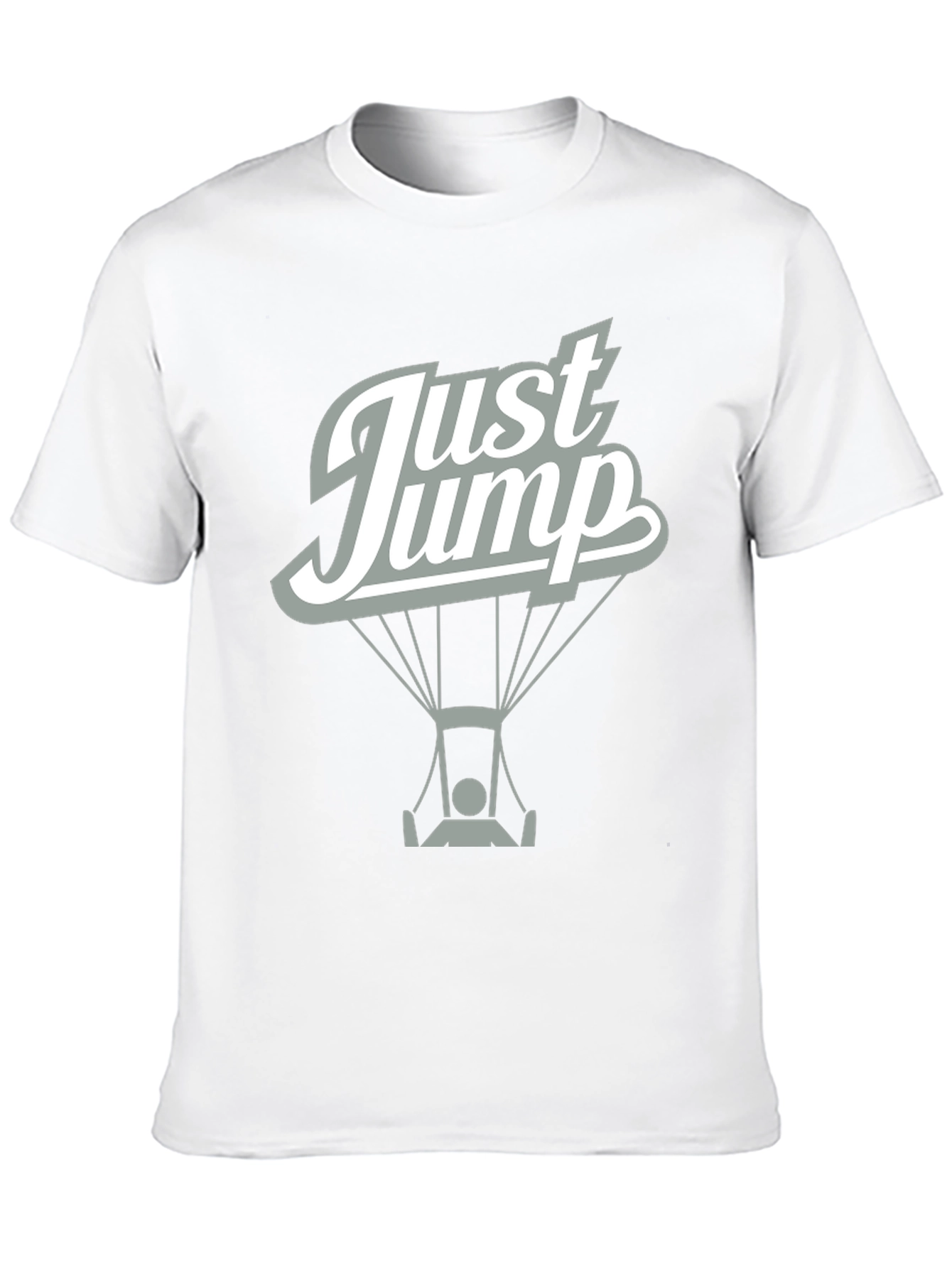 Just Jump Black Graphic Tee - Skydiving Design