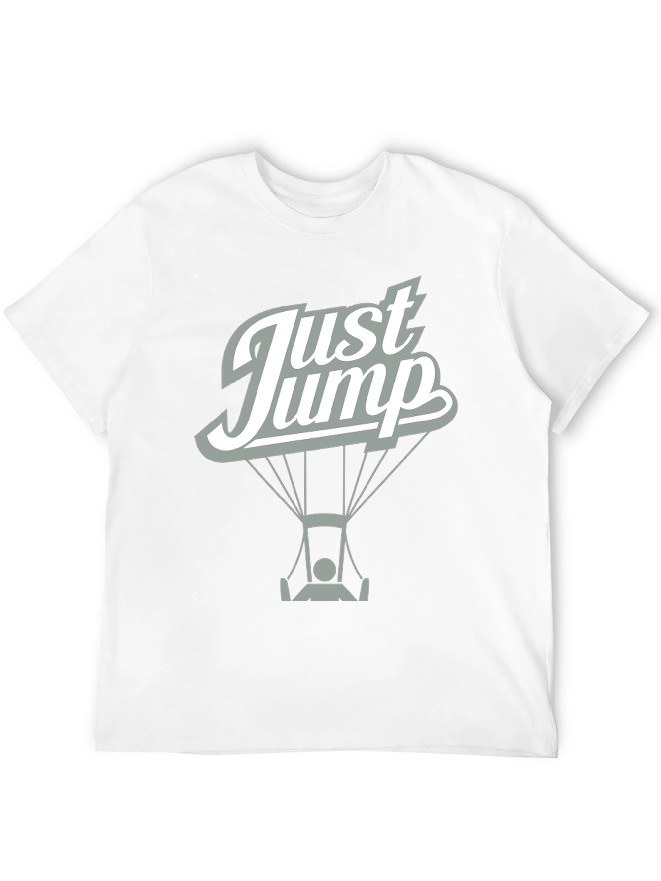Just Jump Black Graphic Tee - Skydiving Design