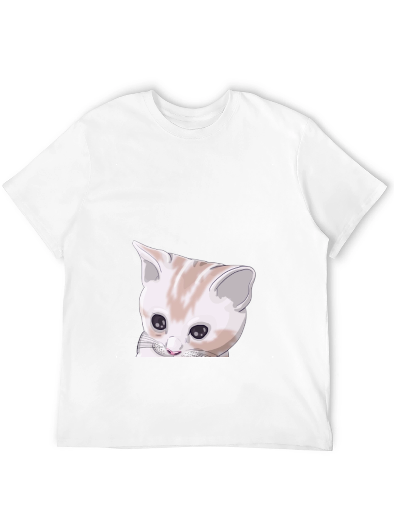 Cute Cat Graphic Black T-Shirt