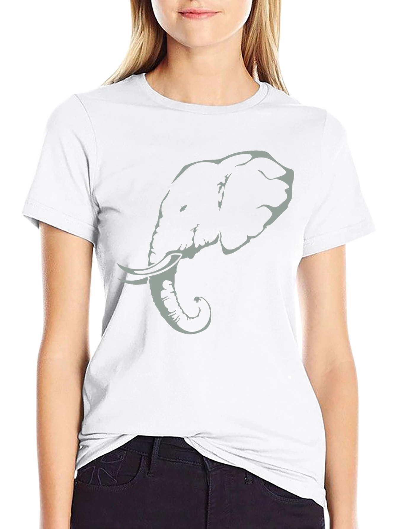 Elephant Graphic Tee - Stylish Black Cotton T-Shirt
