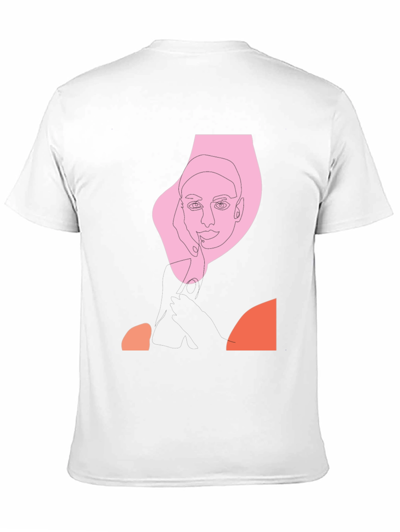 Abstract Line Art Graphic Tee - Black