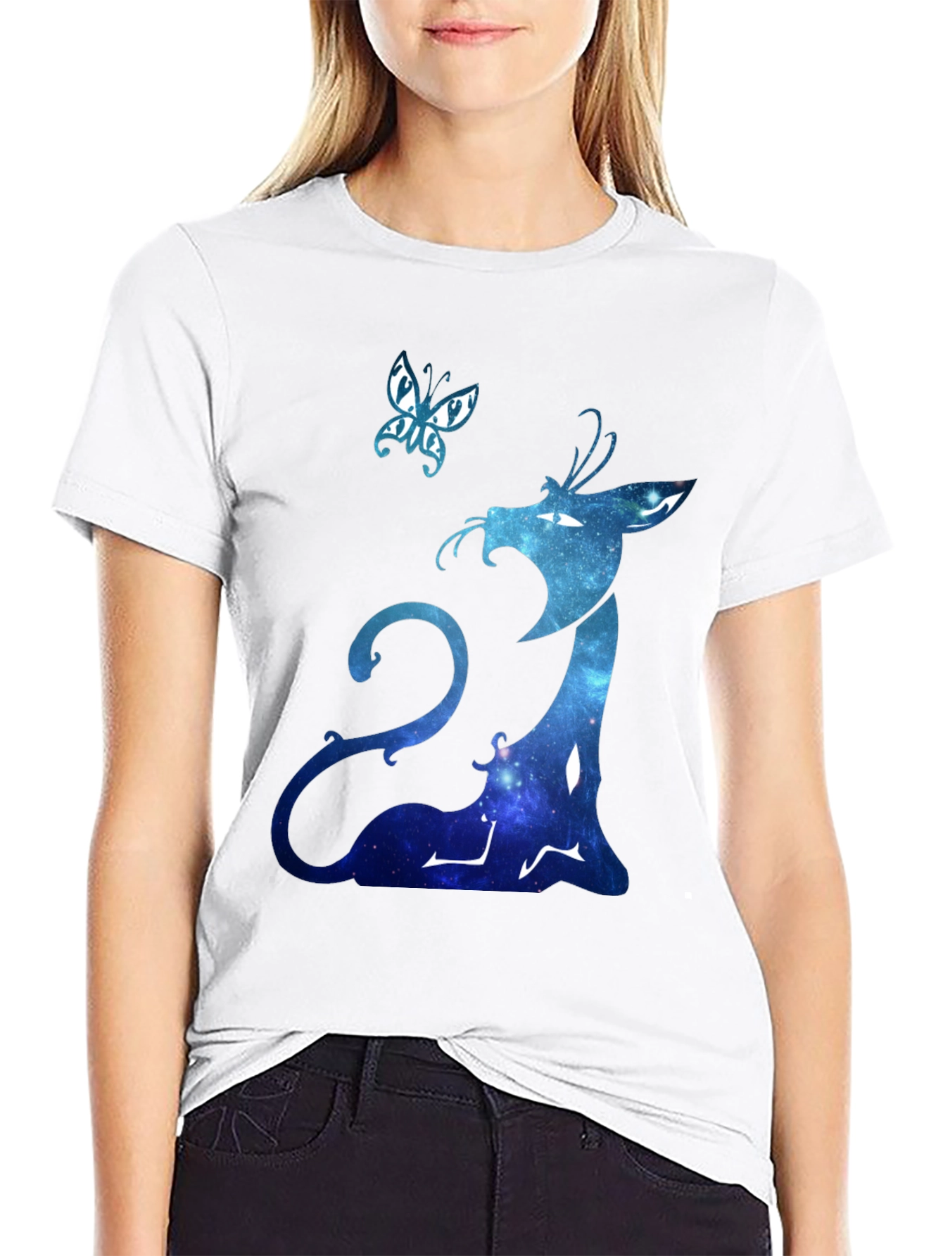 Galaxy Dragon Graphic Black Tee