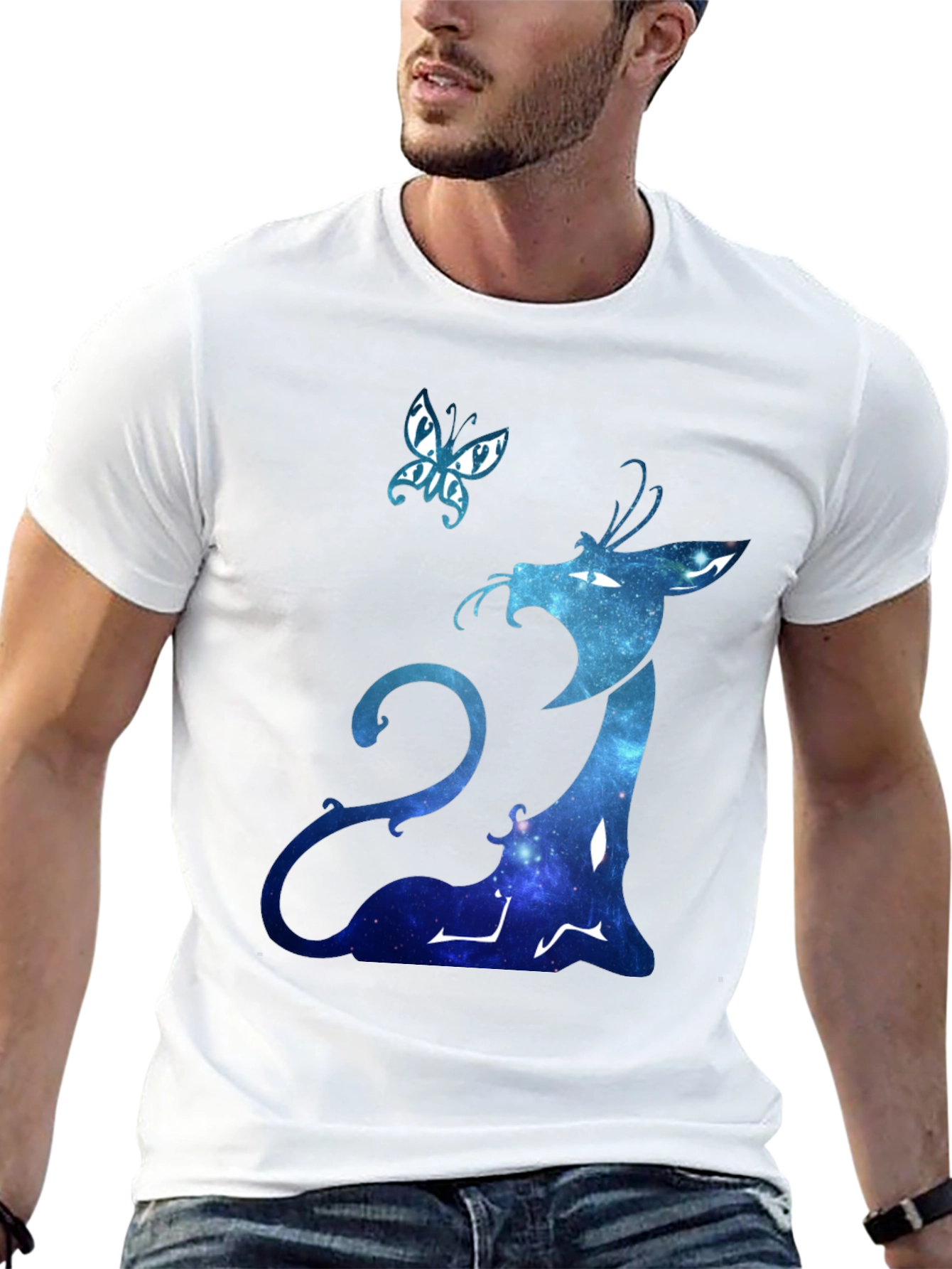 Galaxy Dragon Graphic Black Tee