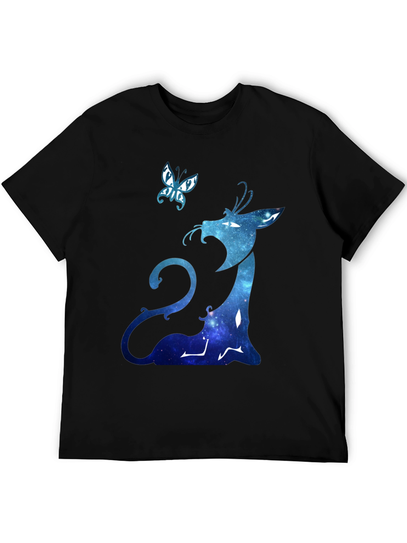 Galaxy Dragon Graphic Black Tee