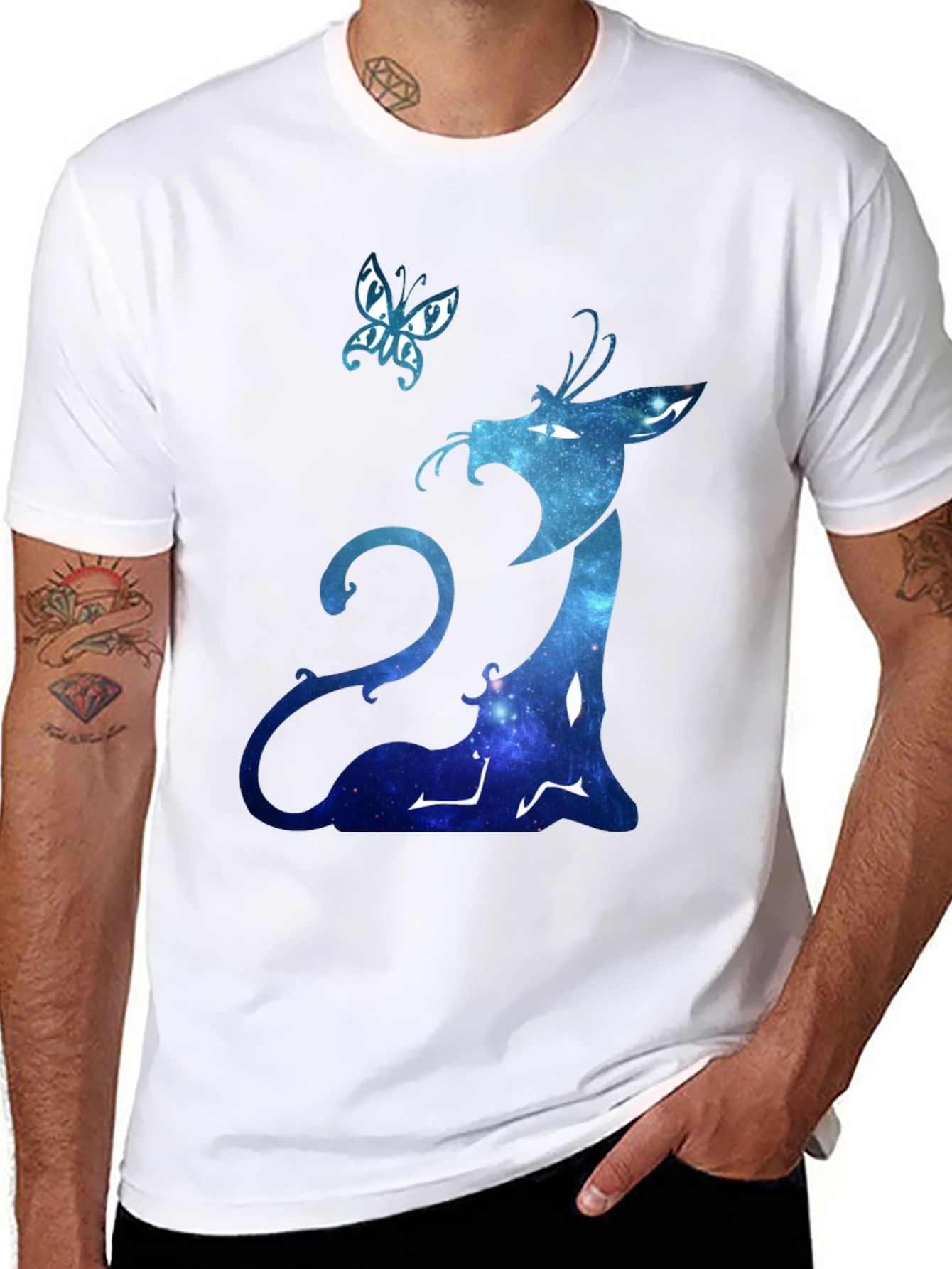 Galaxy Dragon Graphic Black Tee