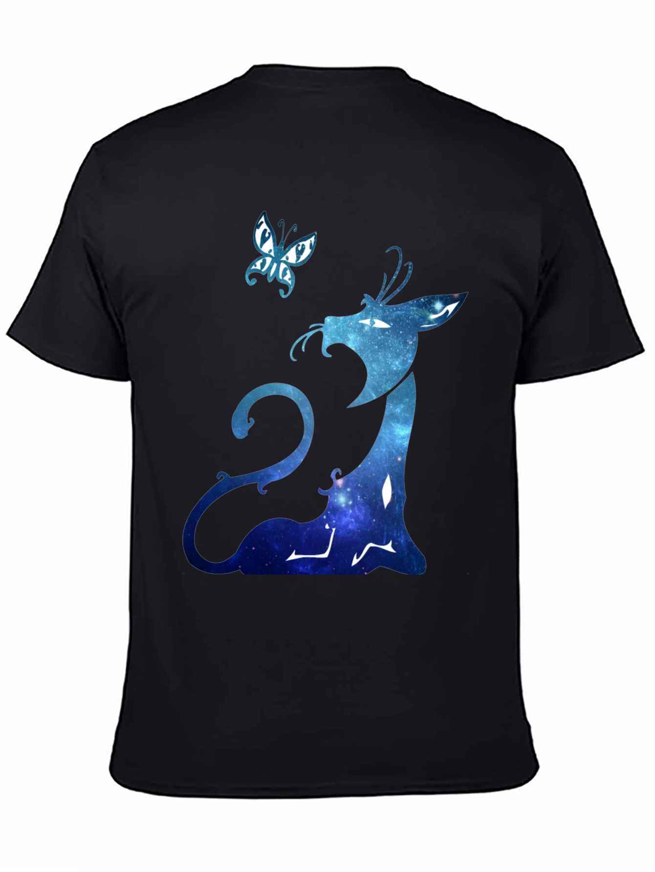 Galaxy Dragon Graphic Black Tee
