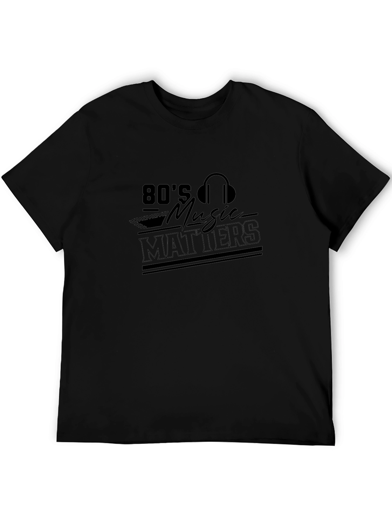 80s Music Matters Black T-Shirt