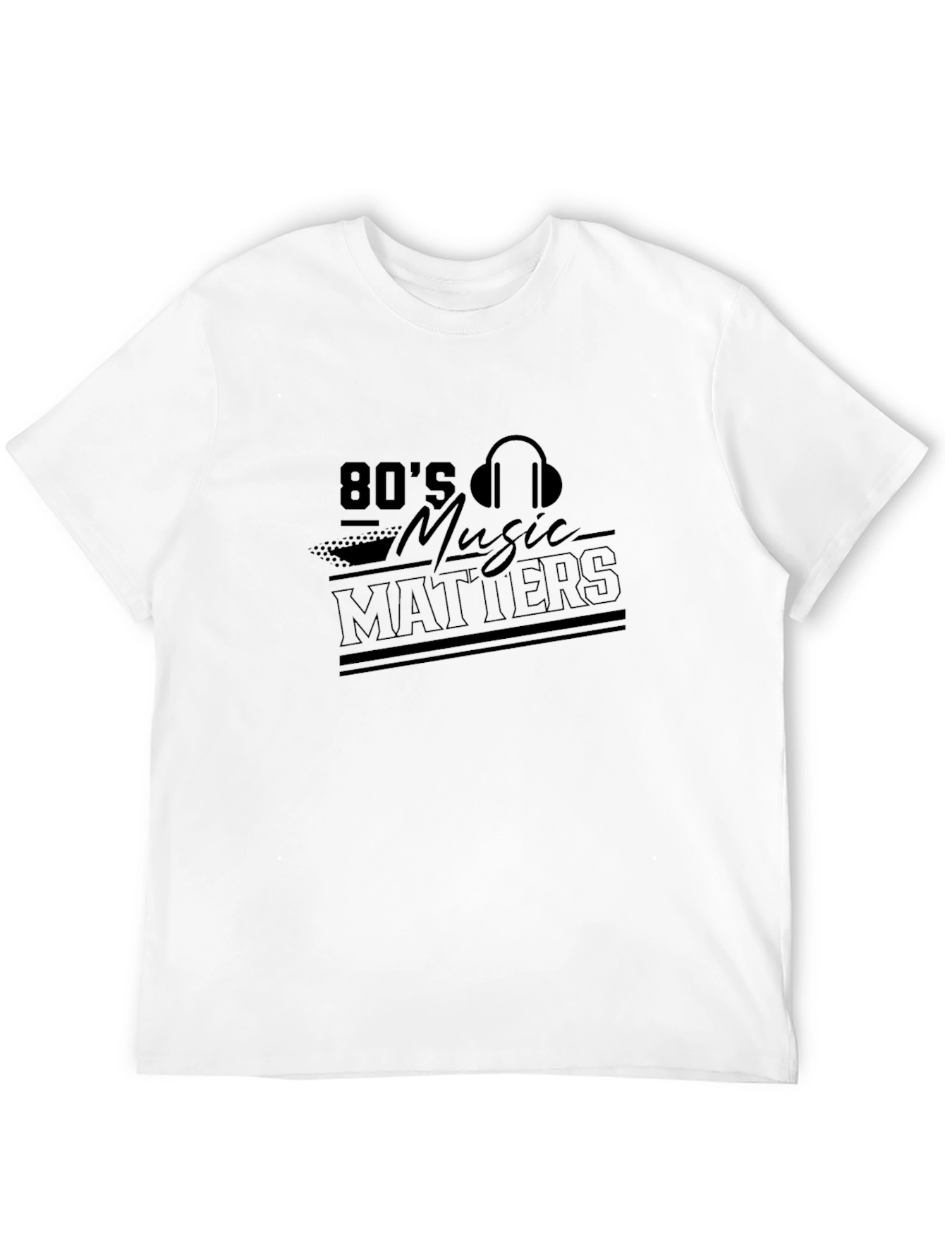 80s Music Matters Black T-Shirt
