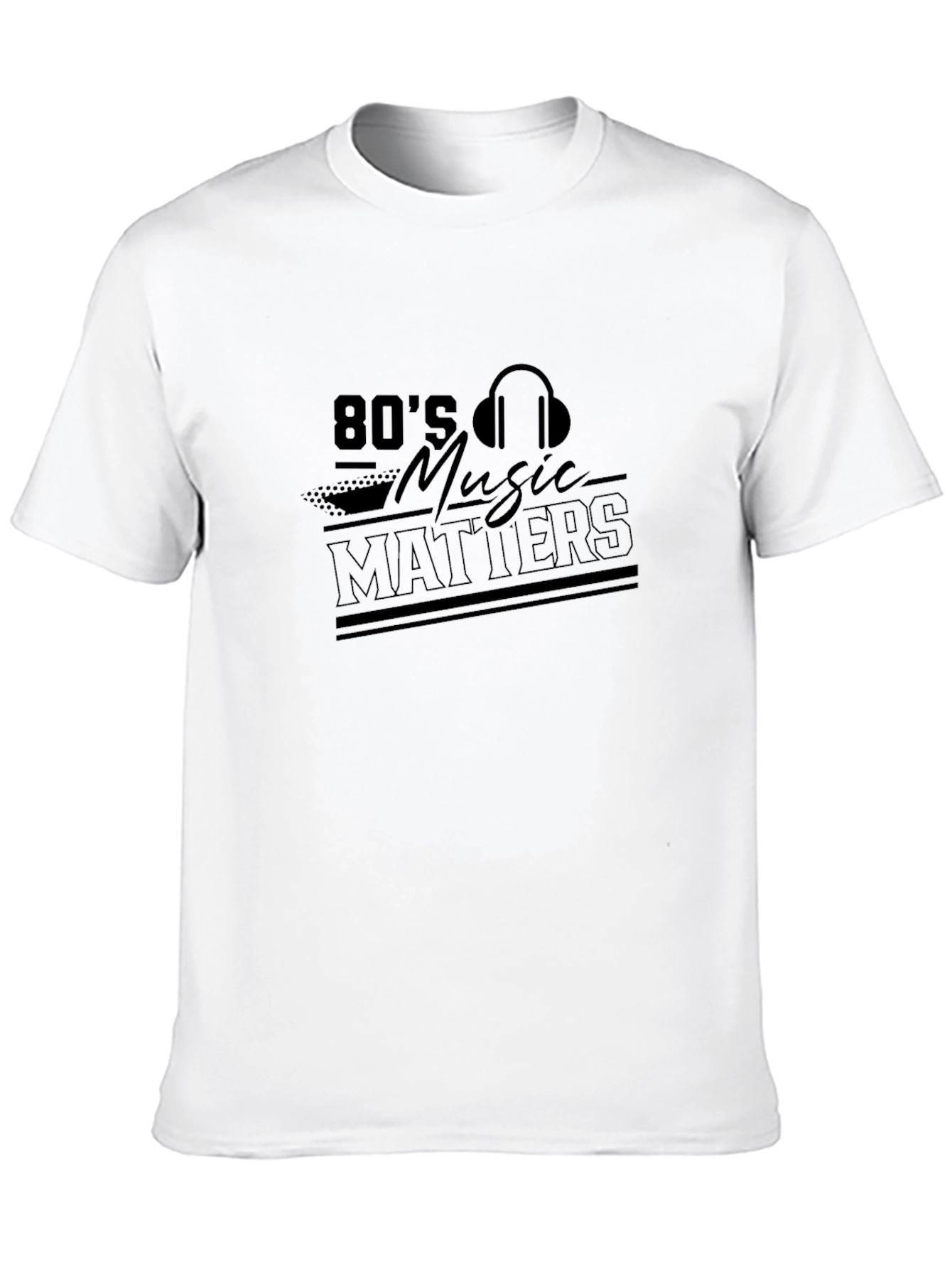 80s Music Matters Black T-Shirt