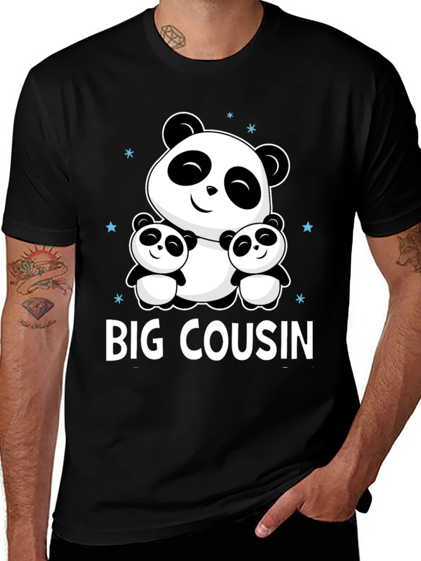 Big Cousin Panda Bear Graphic Tee