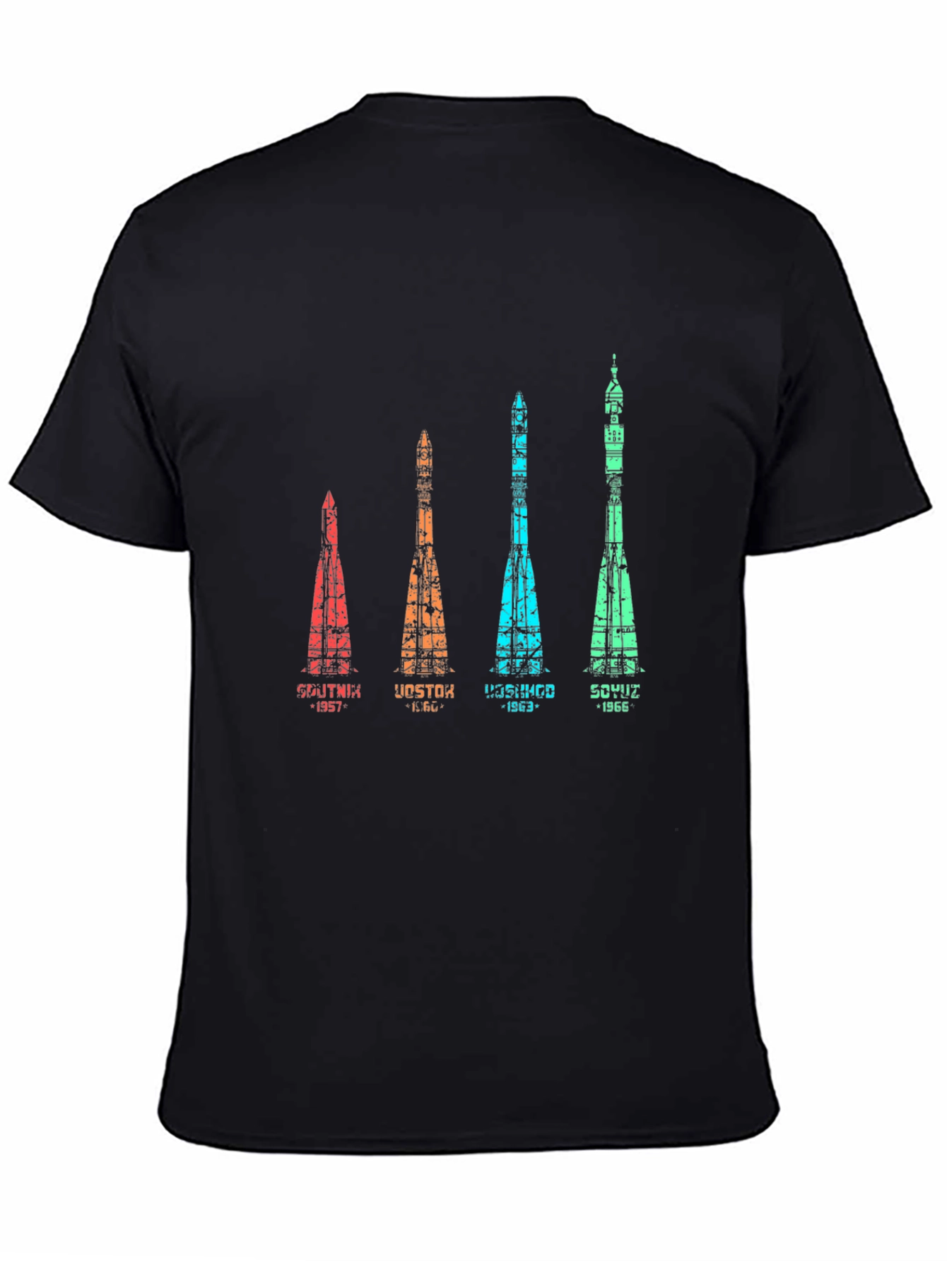 Retro Space Rocket Evolution T-Shirt