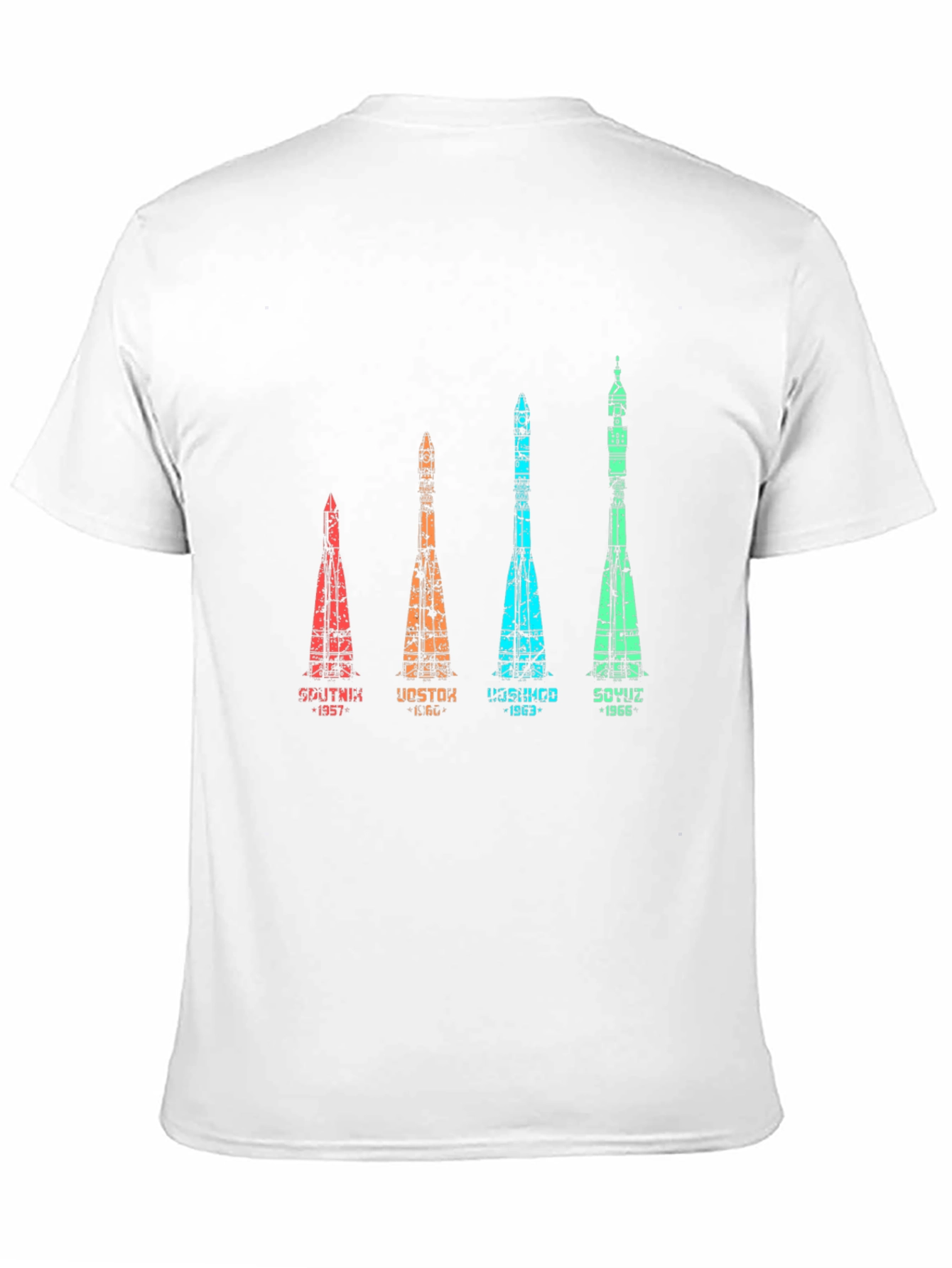 Retro Space Rocket Evolution T-Shirt