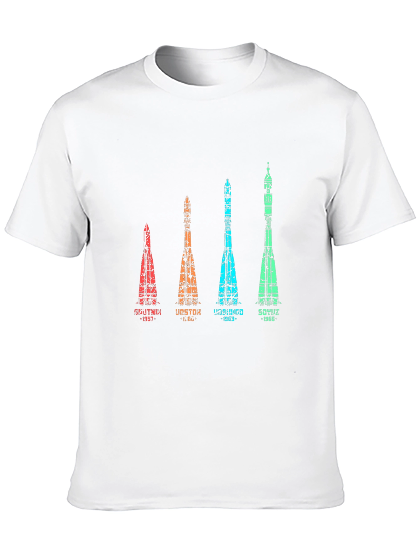 Retro Space Rocket Evolution T-Shirt