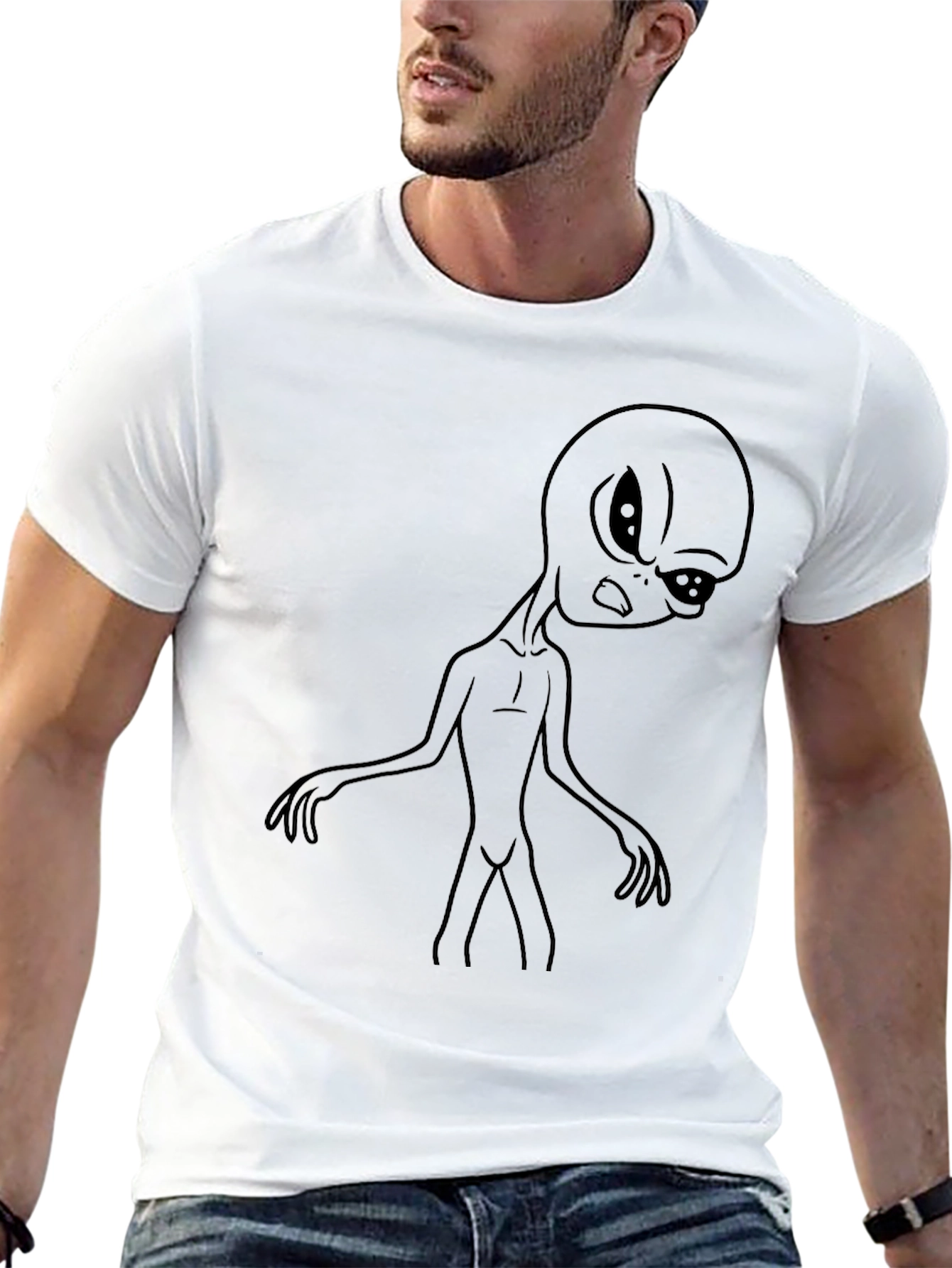 Alien Graphic Tee - Mens Black T-Shirt