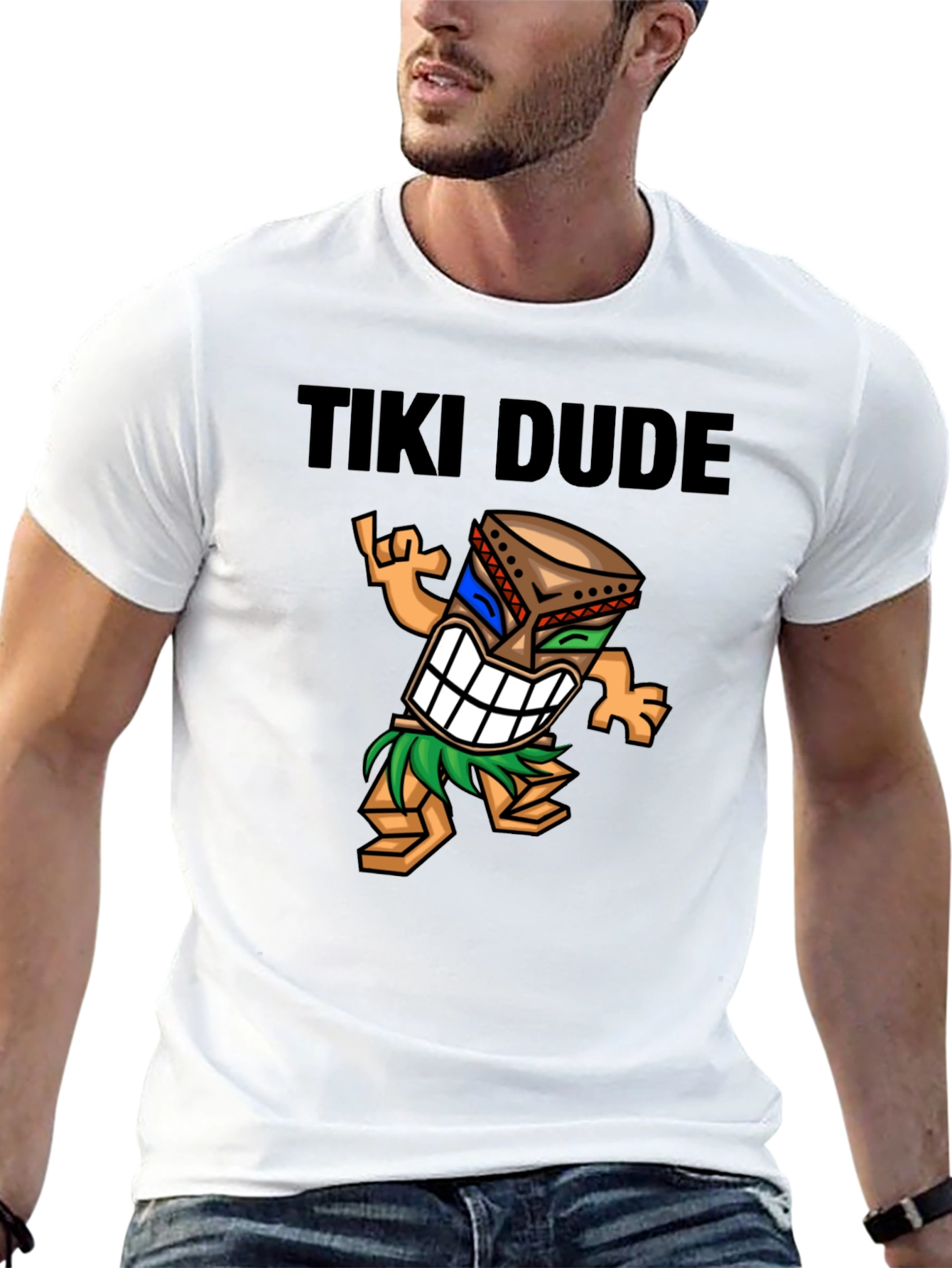 Tiki Dude Black T-Shirt