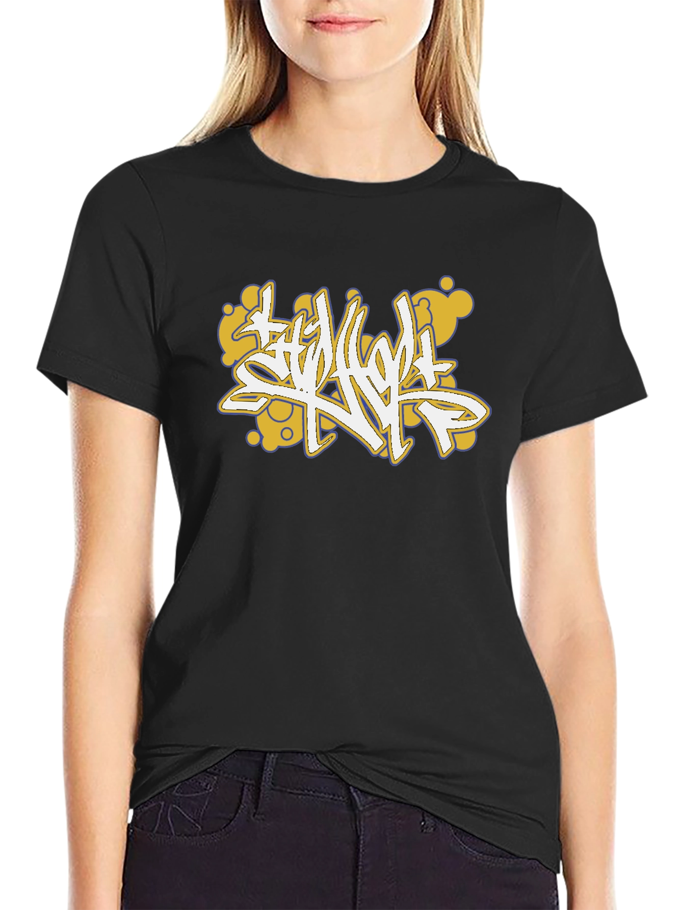 Graffiti Art Black Cotton Tee