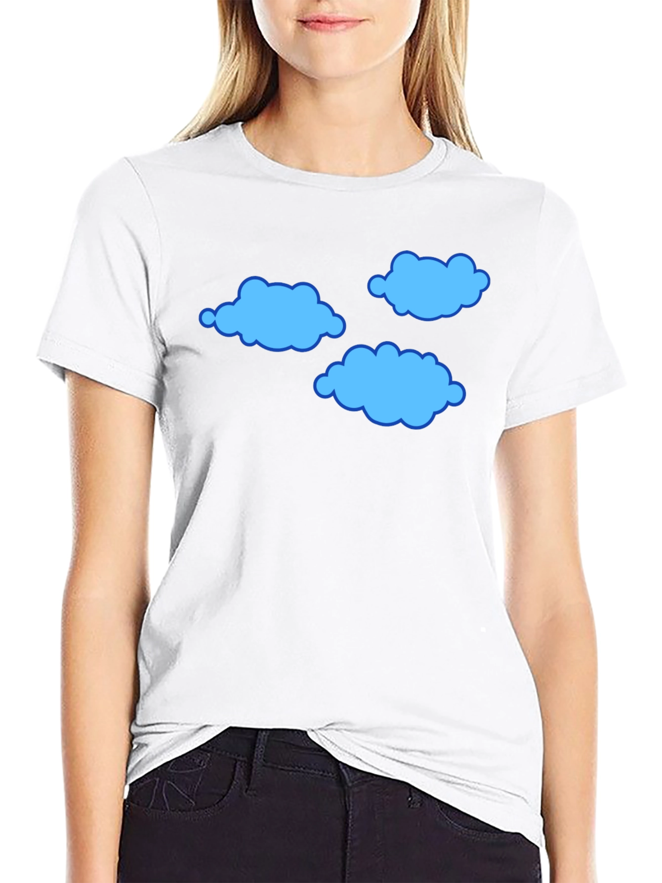 Cloud Print T-Shirt - Soft Cotton Blend