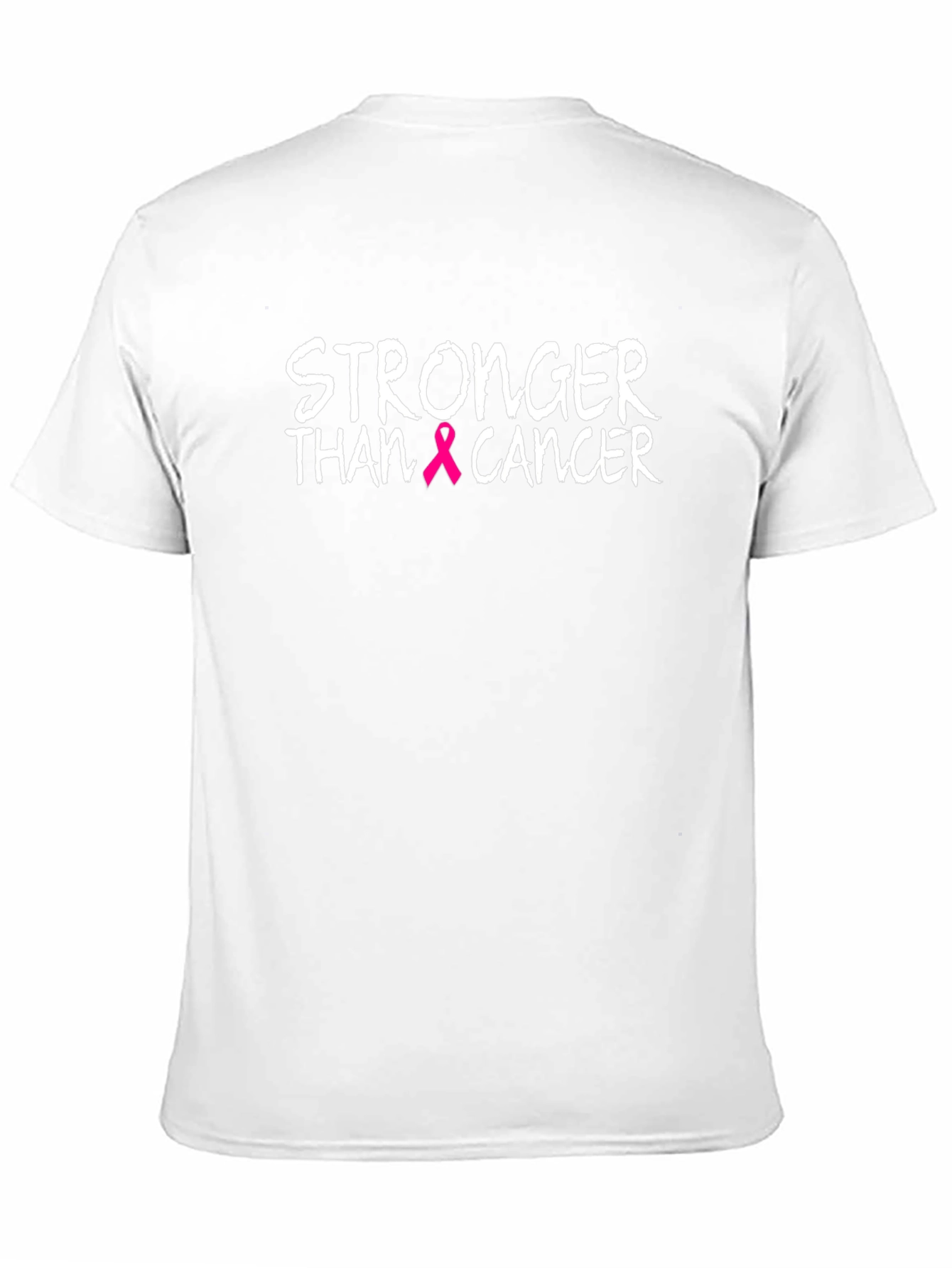 Stronger Than Cancer Awareness Ribbon Black T-Shirt