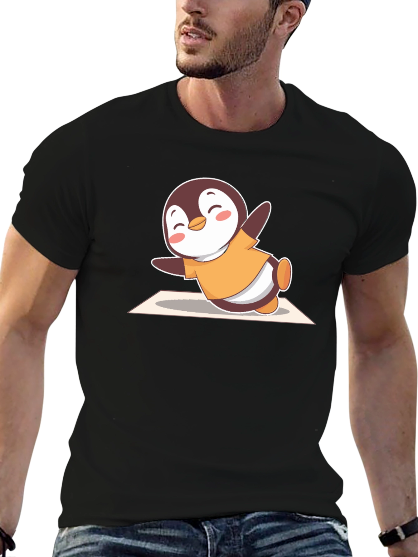 Cute Penguin Yoga T-Shirt