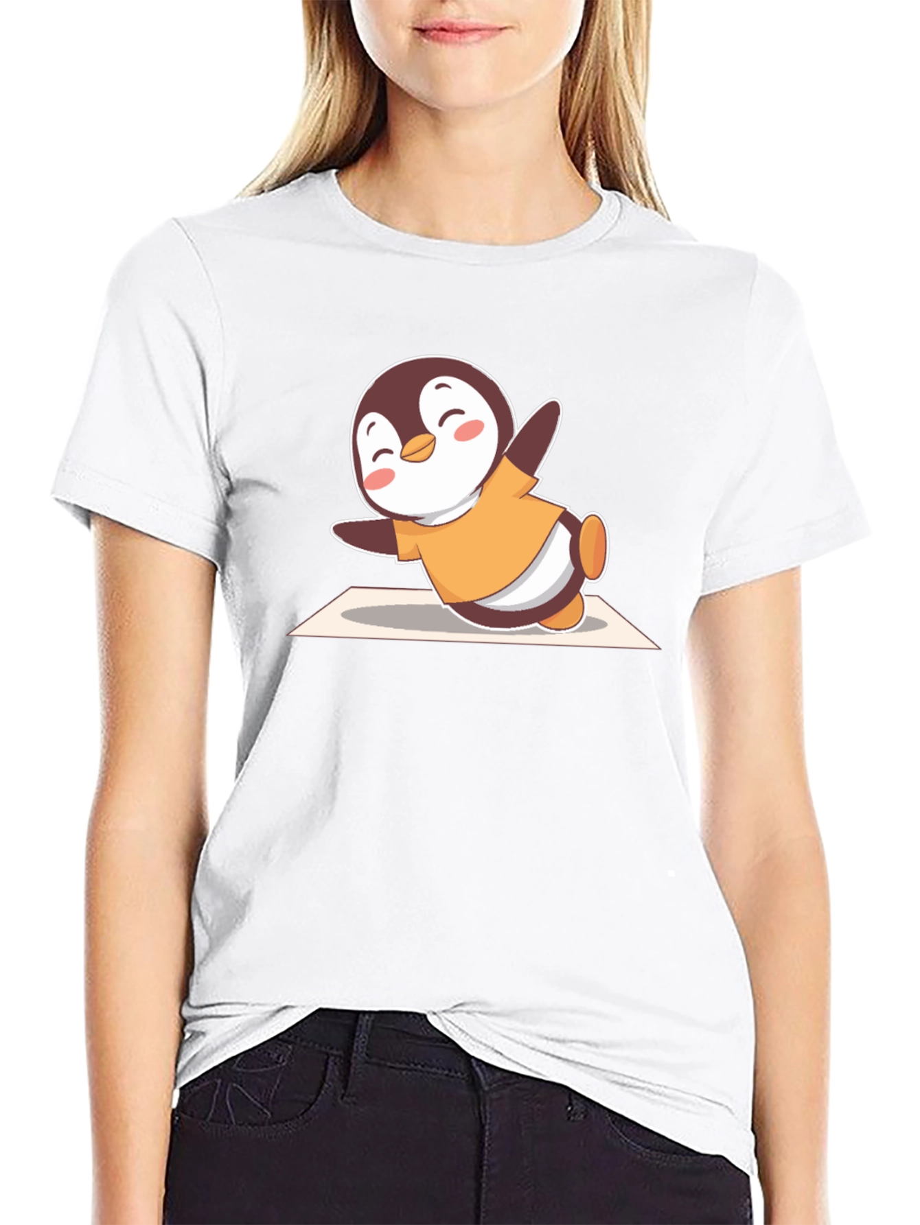 Cute Penguin Yoga T-Shirt
