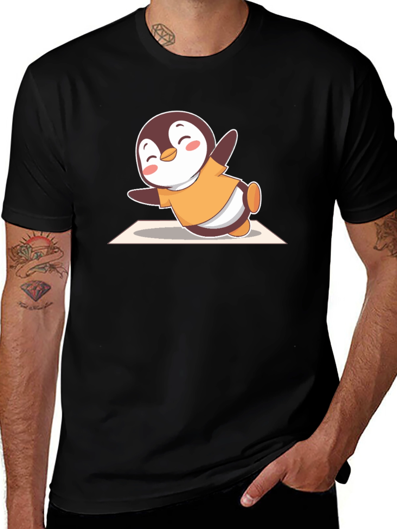 Cute Penguin Yoga T-Shirt