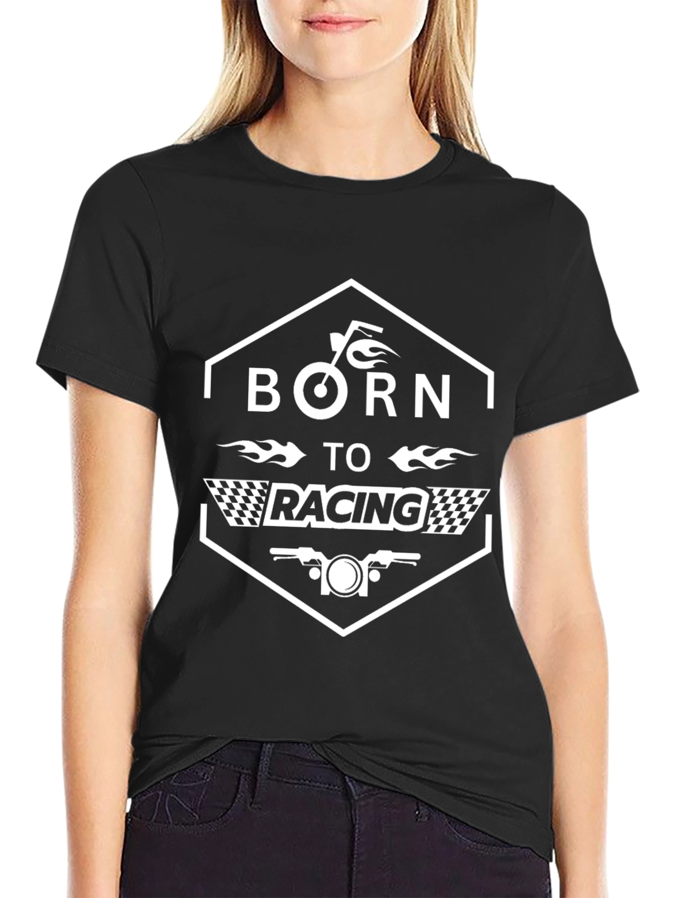 Born to Racing Graphic Tee - Black