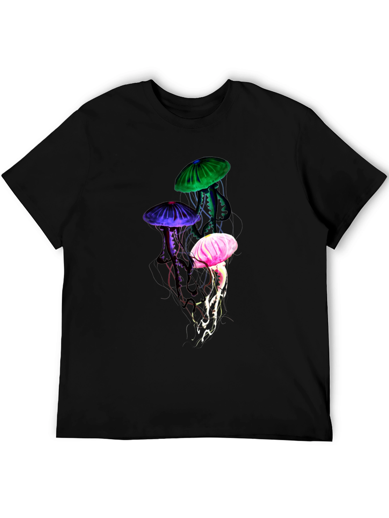 Jellyfish Graphic Tee - Mens Black T-Shirt