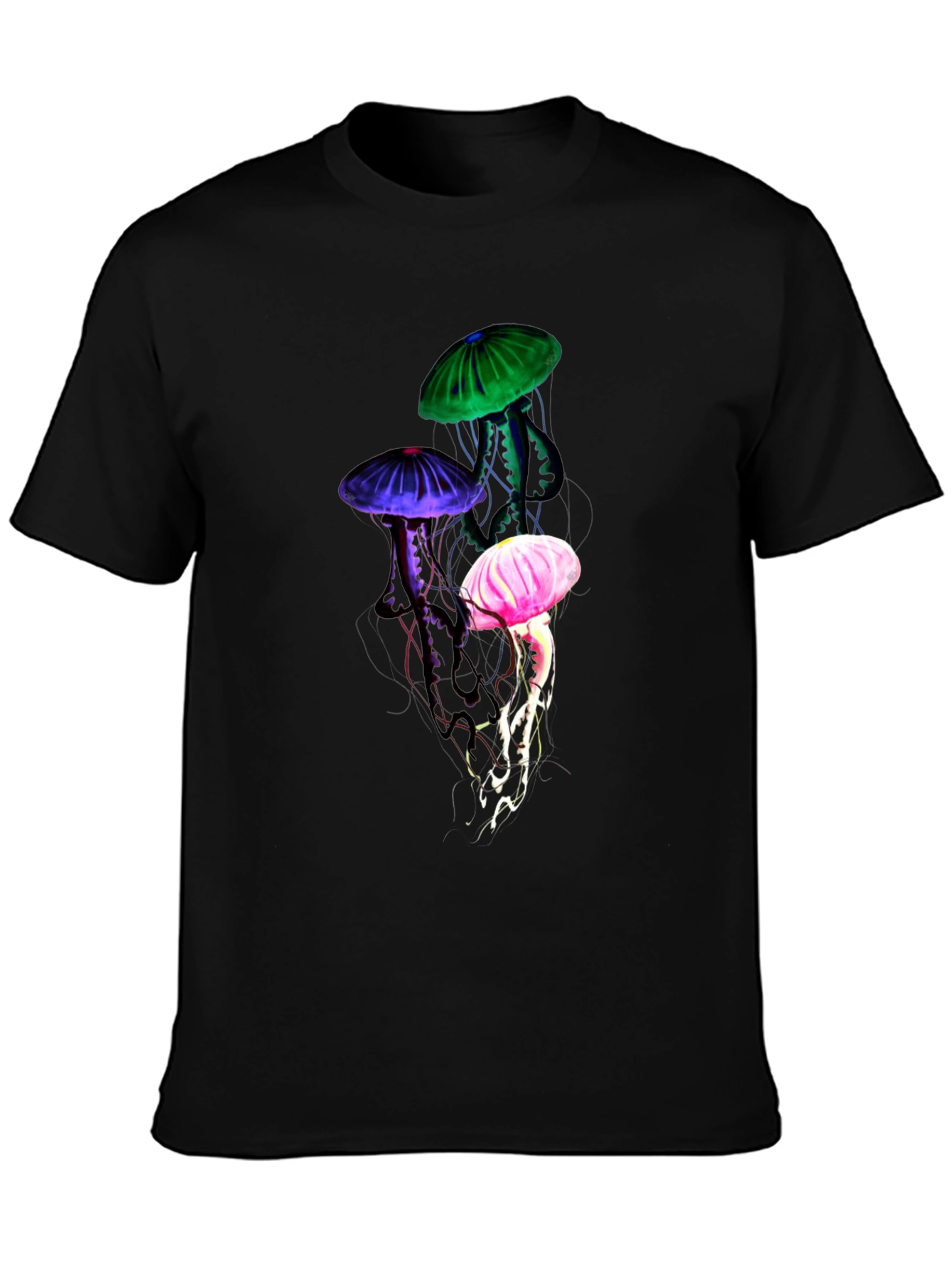 Jellyfish Graphic Tee - Mens Black T-Shirt