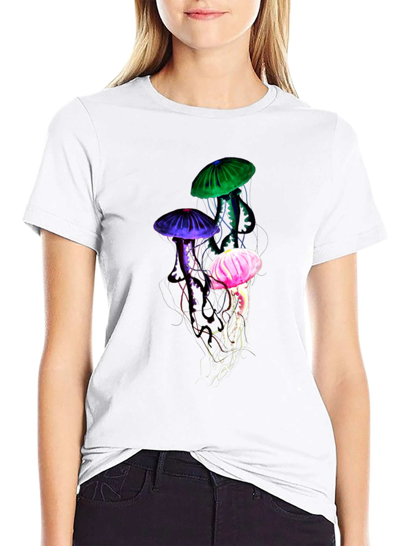 Jellyfish Graphic Tee - Mens Black T-Shirt