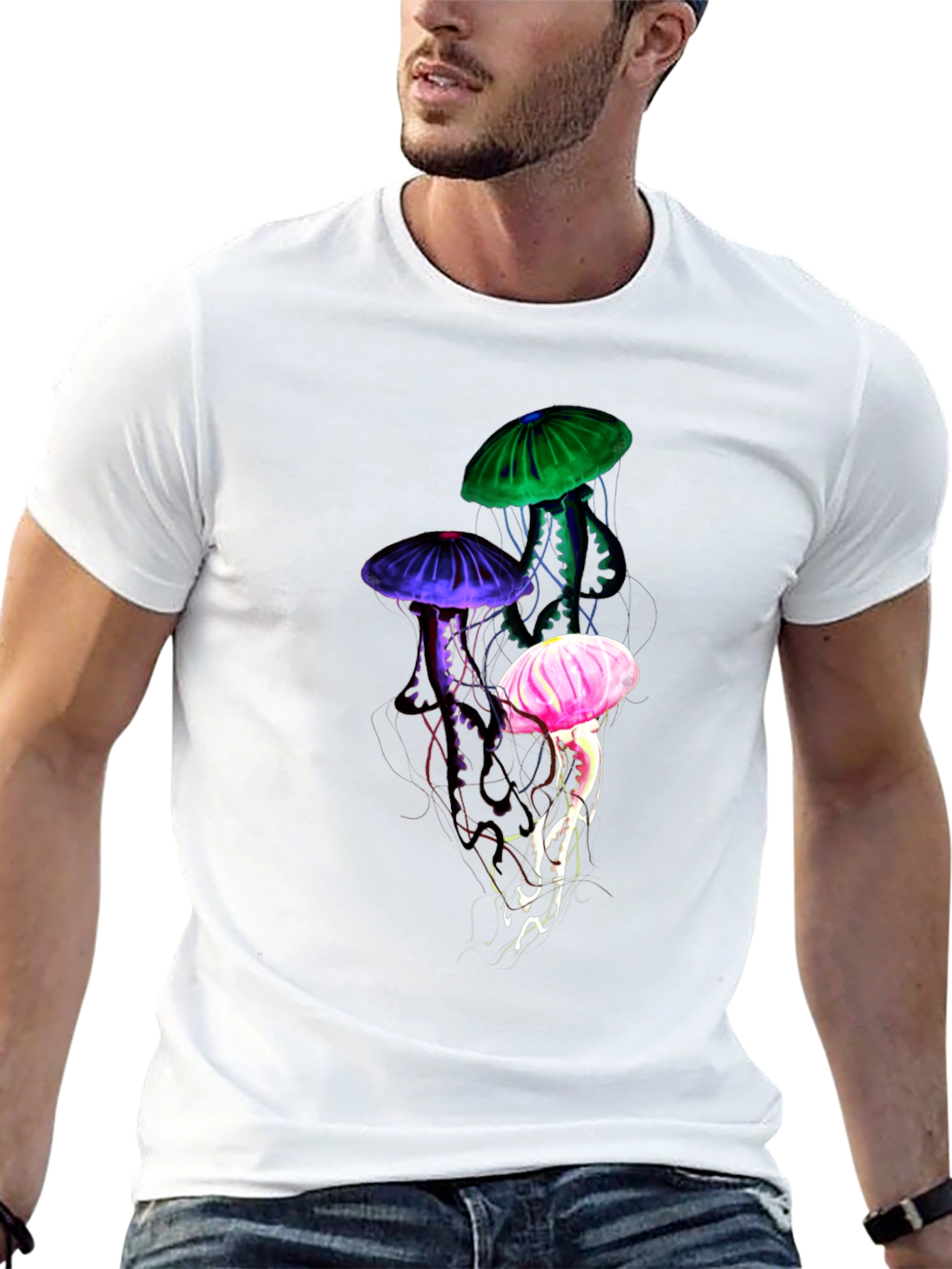 Jellyfish Graphic Tee - Mens Black T-Shirt
