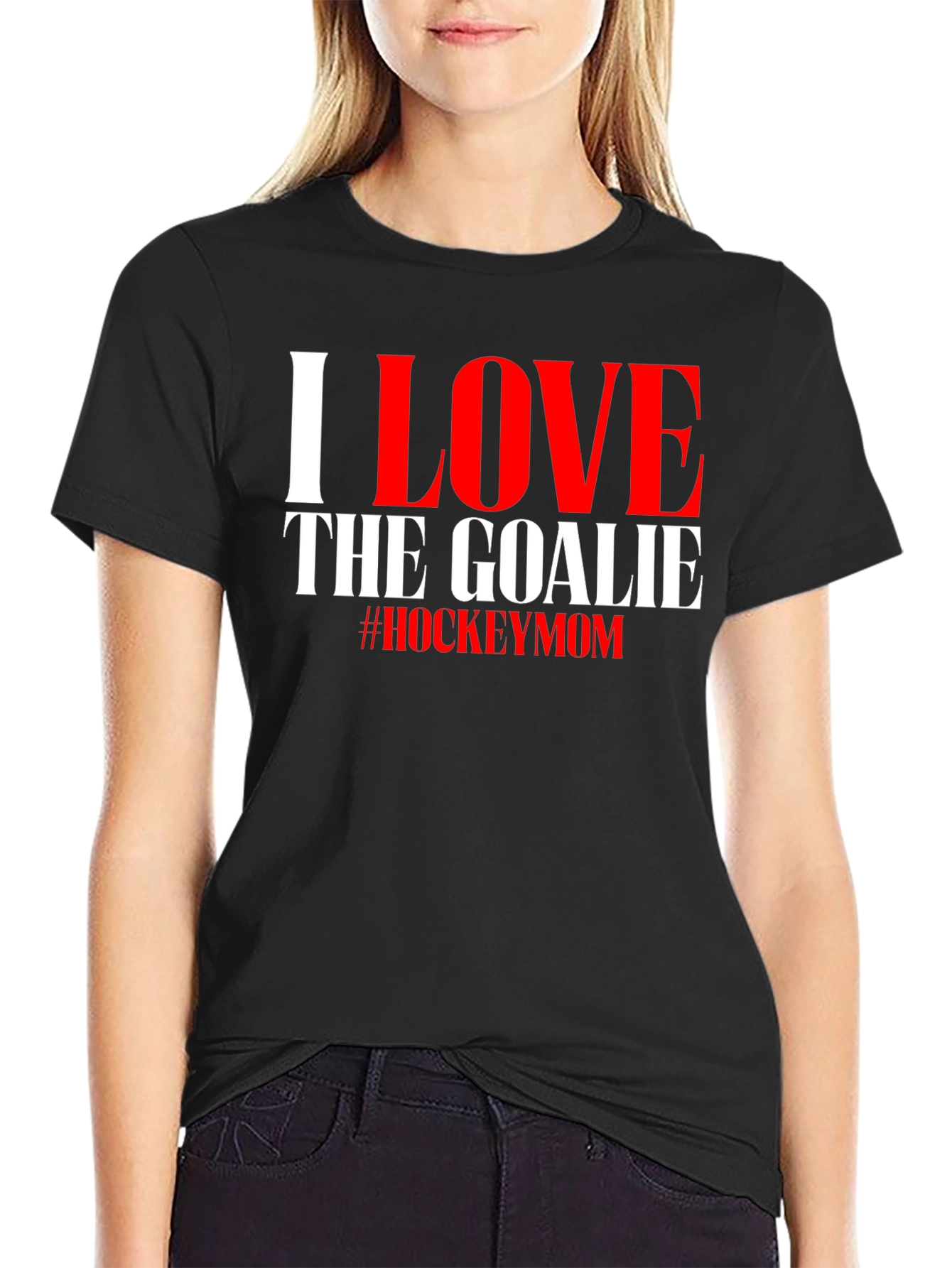 I Love The Goalie Hockey Mom T-Shirt