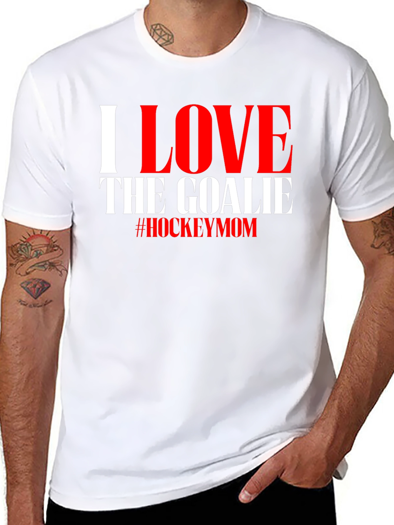 I Love The Goalie Hockey Mom T-Shirt