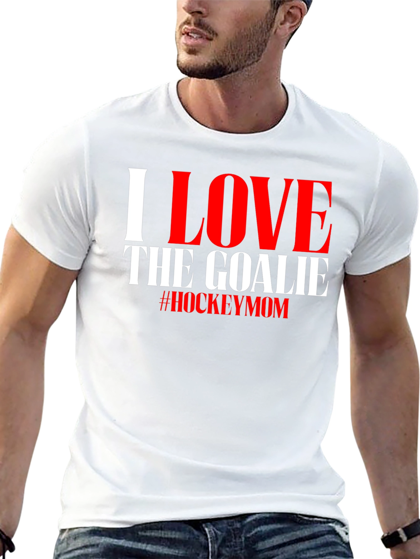 I Love The Goalie Hockey Mom T-Shirt