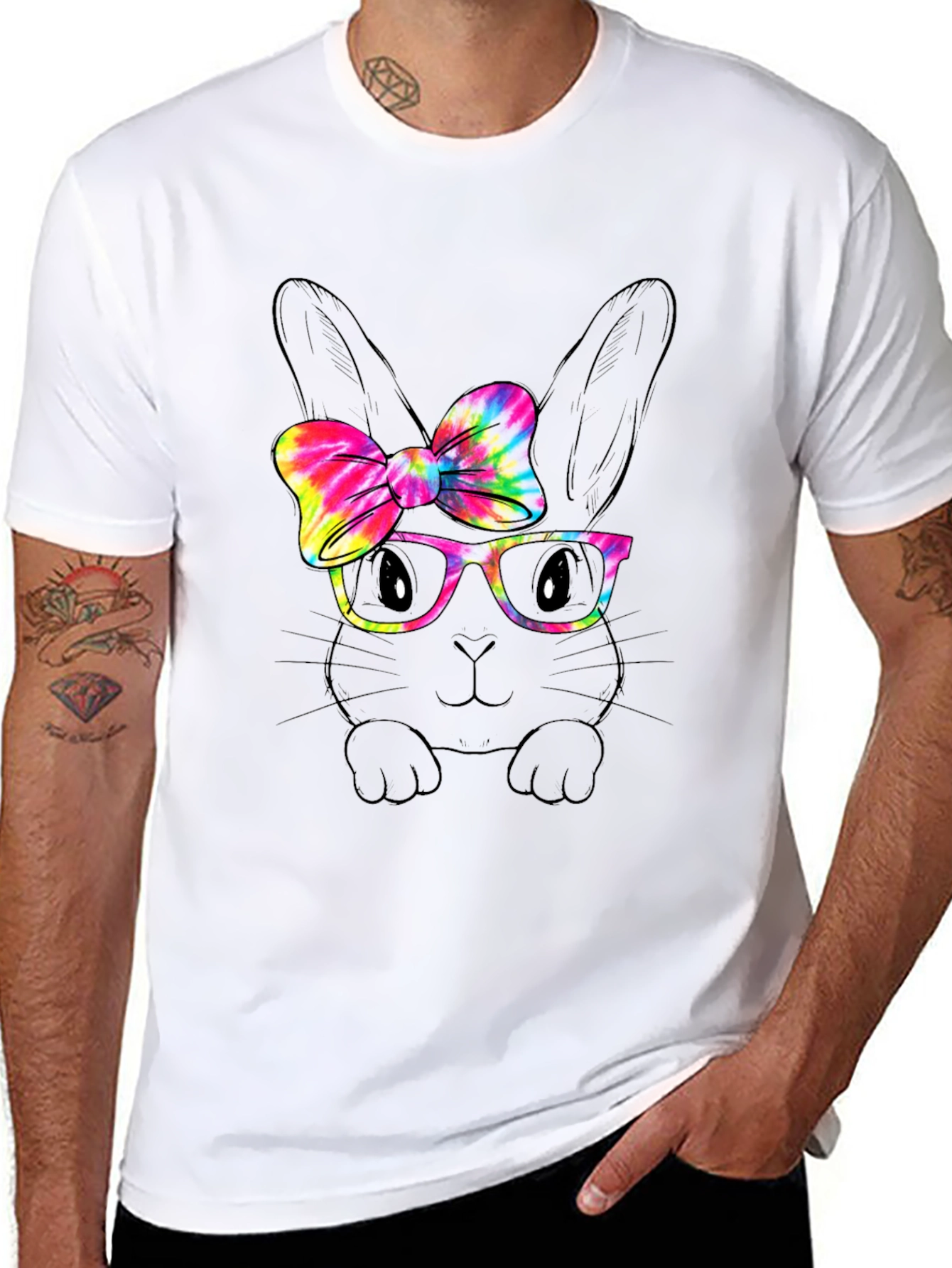 Bunny with Bow Tie Graphic Tee