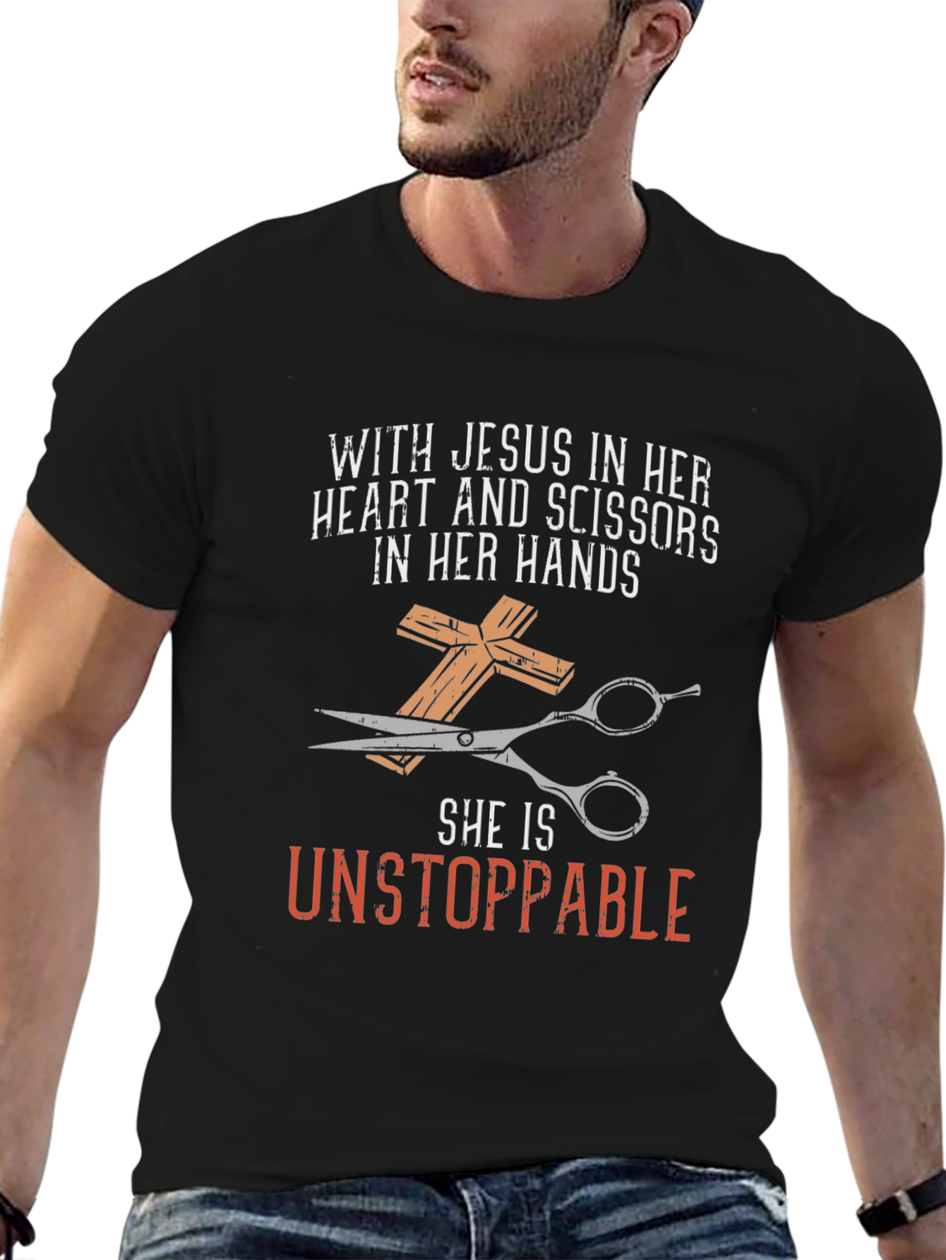 Jesus & Scissors T-Shirt: Unstoppable Faith