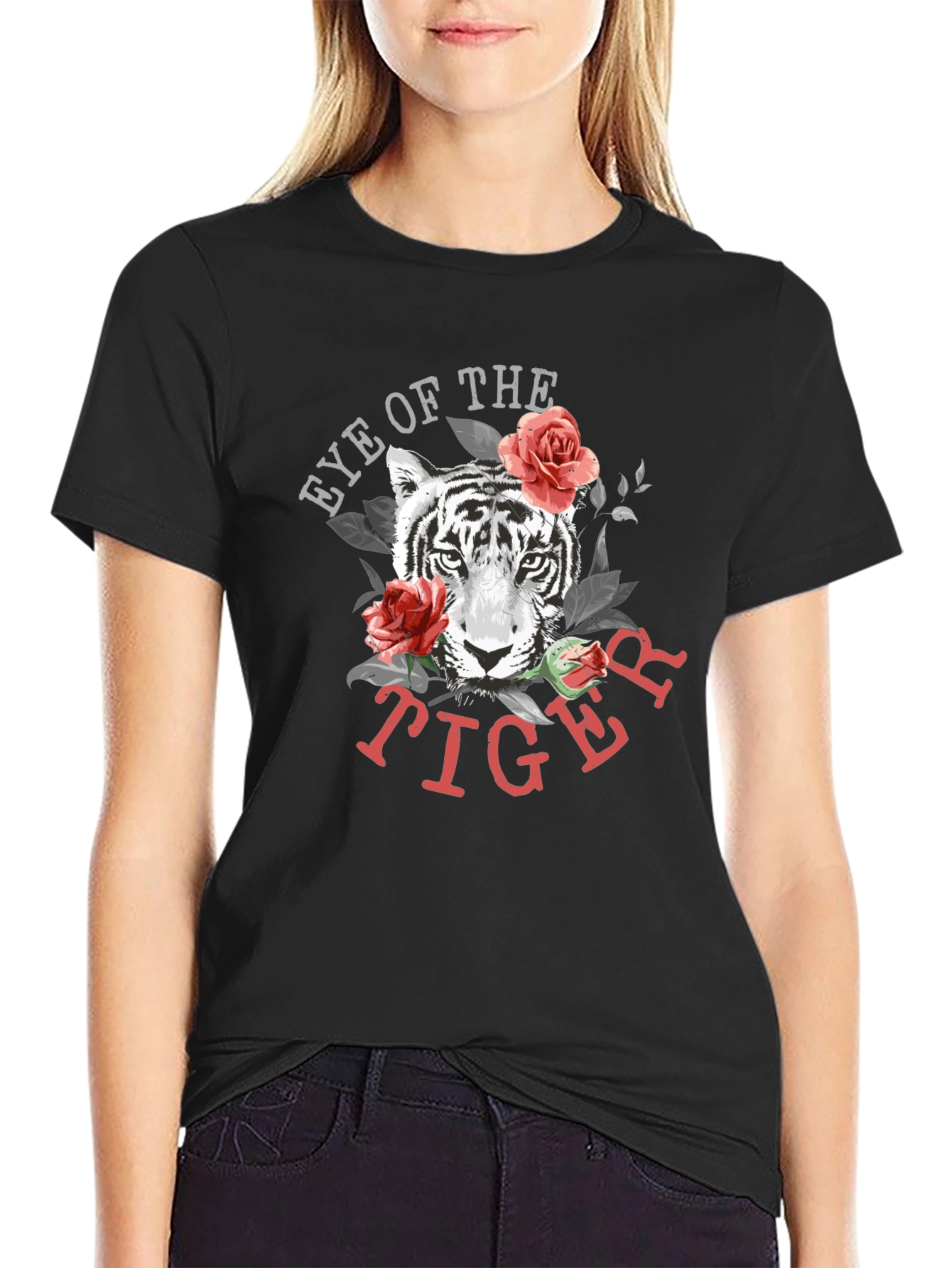 Eye of the Tiger Graphic T-Shirt - Black