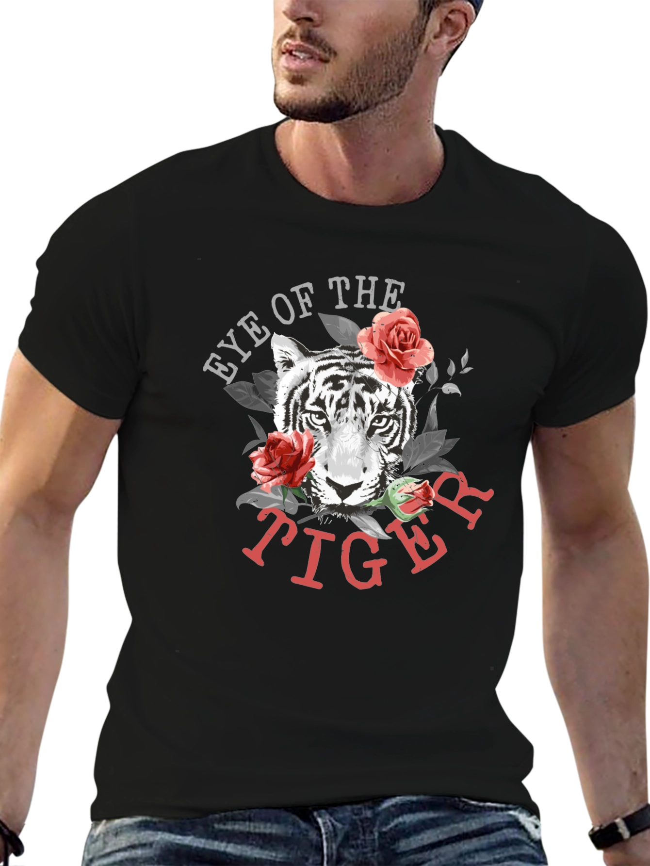 Eye of the Tiger Graphic T-Shirt - Black