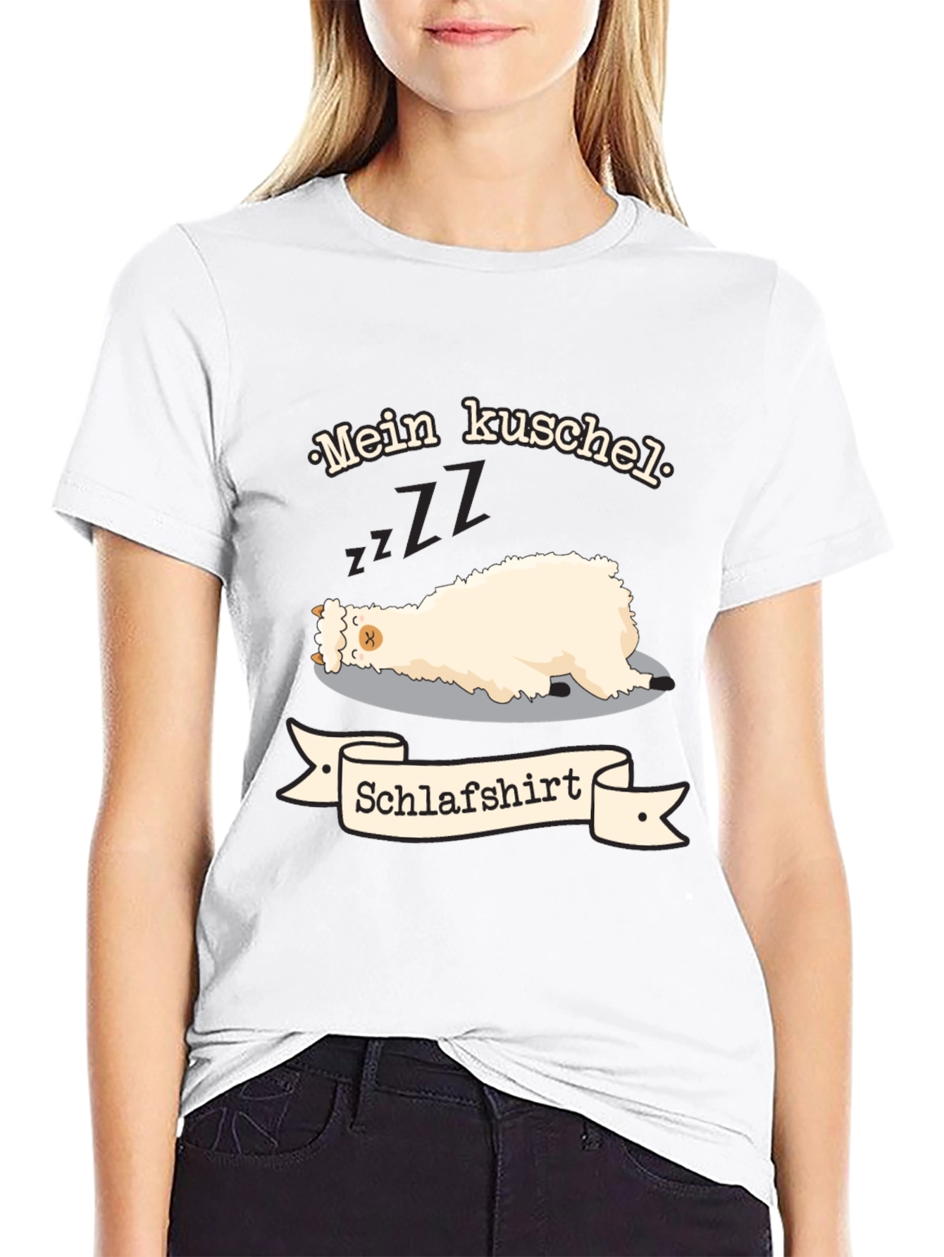 Mein Kuschel Schlafshirt - Sleeping Llama T-Shirt